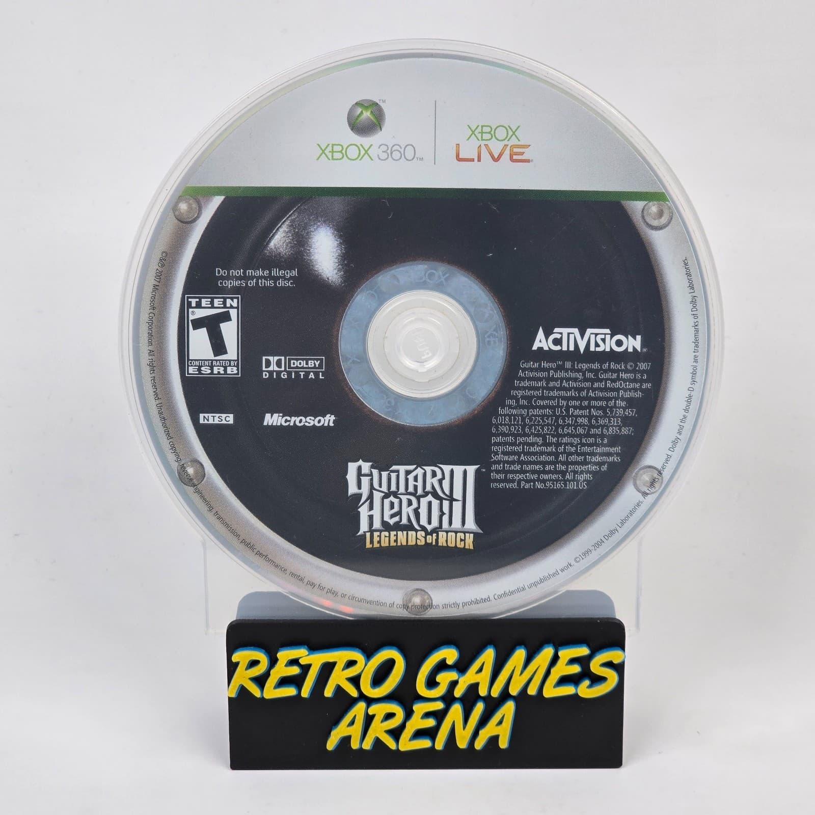 Guitar Hero III 3: Legends of Rock (Xbox 360) Disc