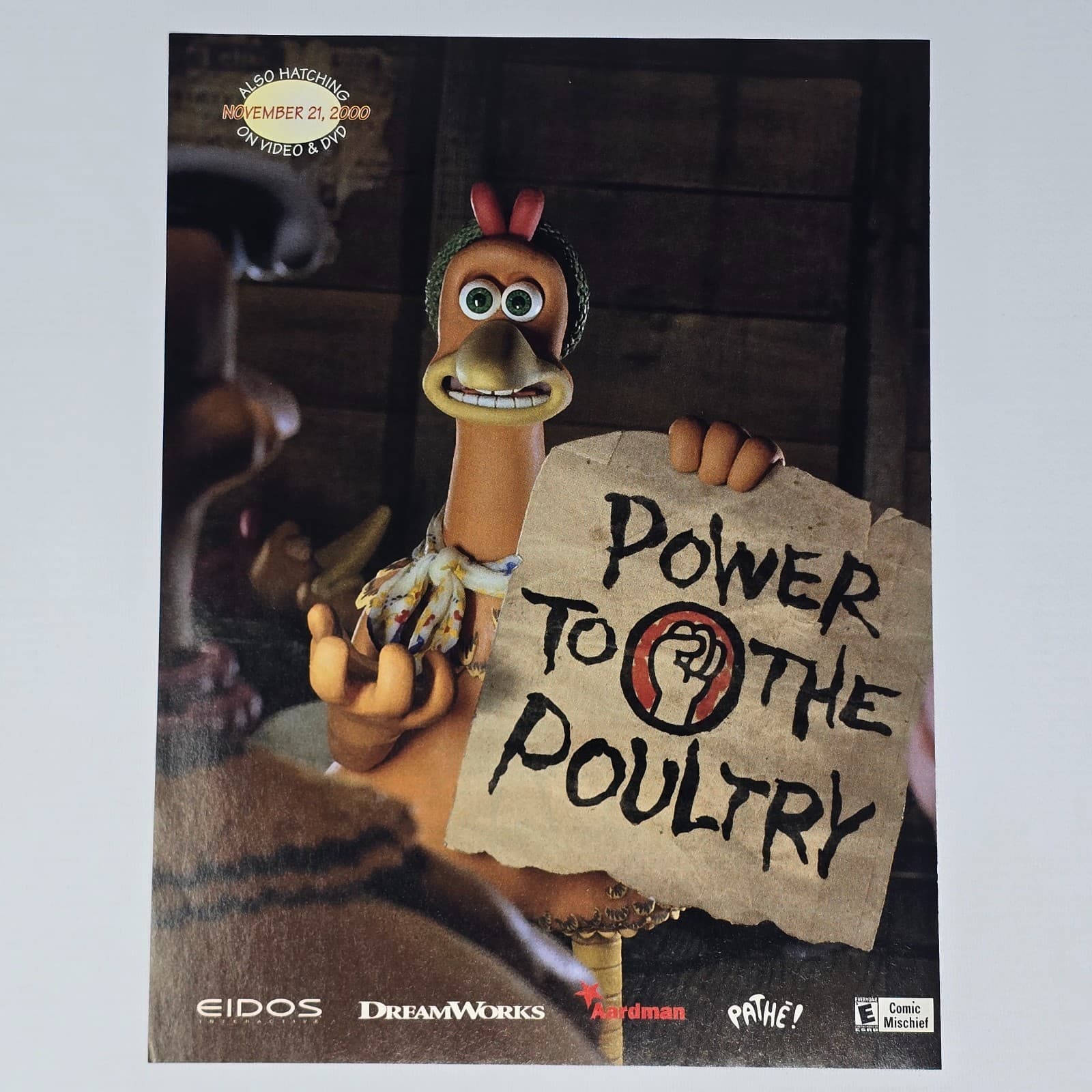 Chicken Run PC Sega Dreamcast PlayStation 2 PS2 Poultry Print Ad/Poster