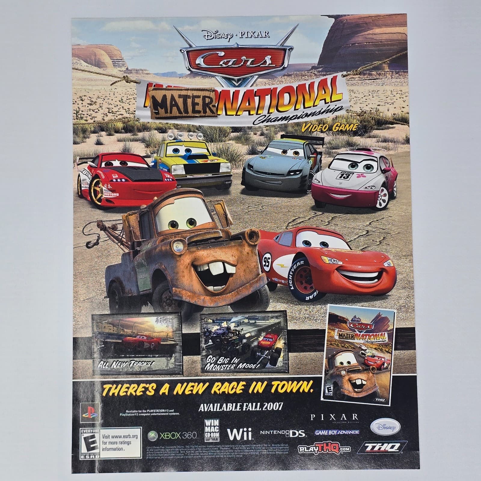 Cars Mater National Xbox 360 Wii PlayStation 3 PS3 Race Print Ad/Poster