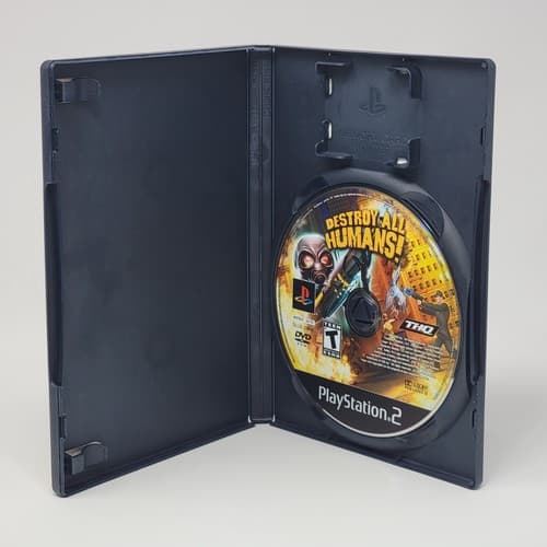 Destroy All Humans! (PlayStation 2 PS2) Black Label Case & Disc Only TESTED - Thumbnail 2
