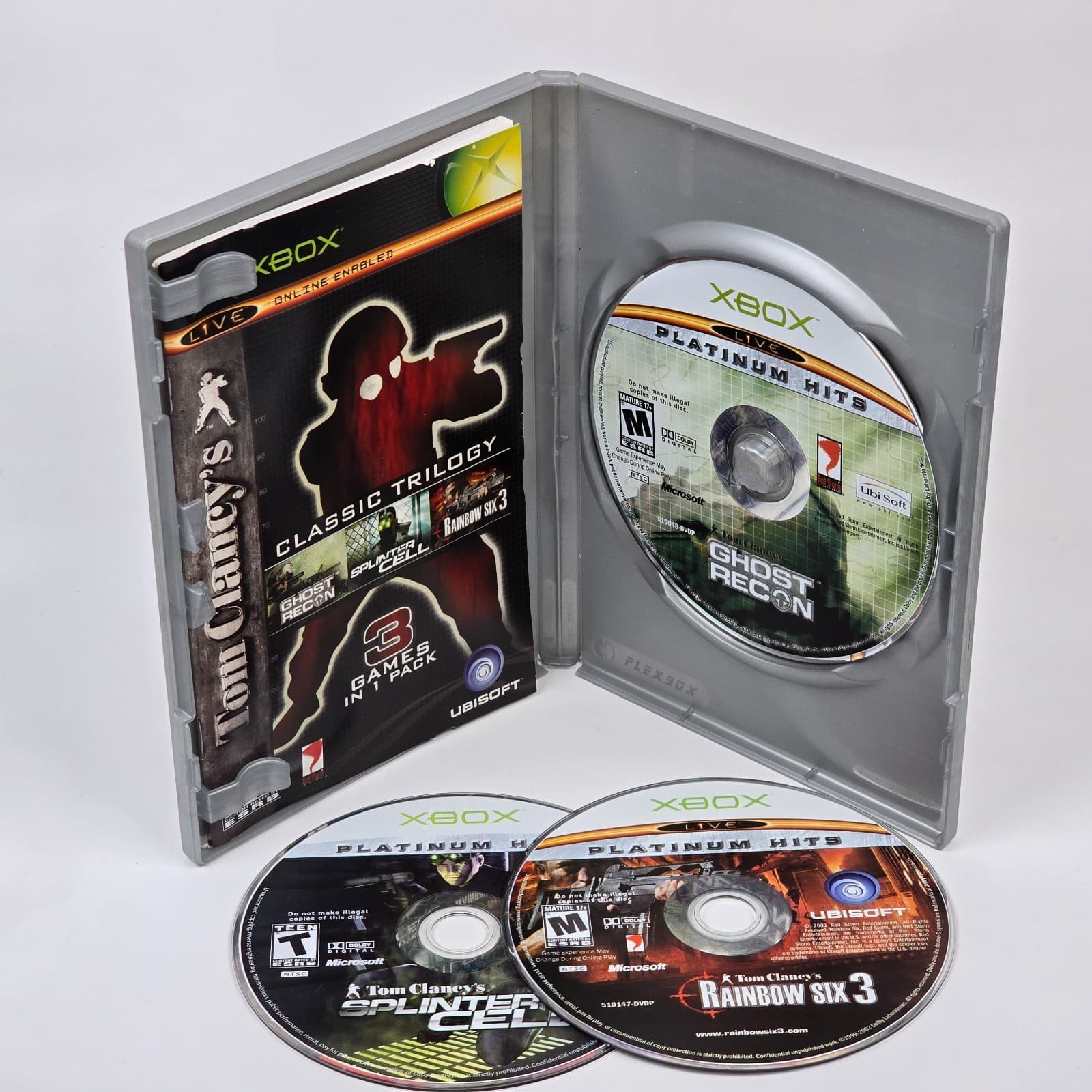 Tom Clancy's Classic Trilogy (Original Xbox) Platinum Hits CIB COMPLETE - Thumbnail 2