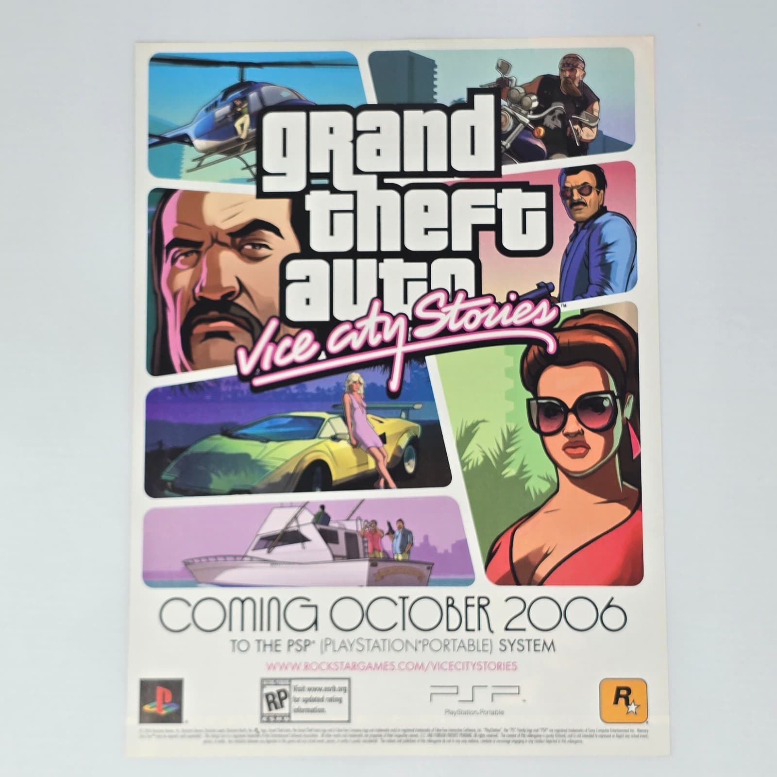 Grand Theft Auto GTA Vice City Stories Sony PSP 2006 Print Ad/Poster Promo Art