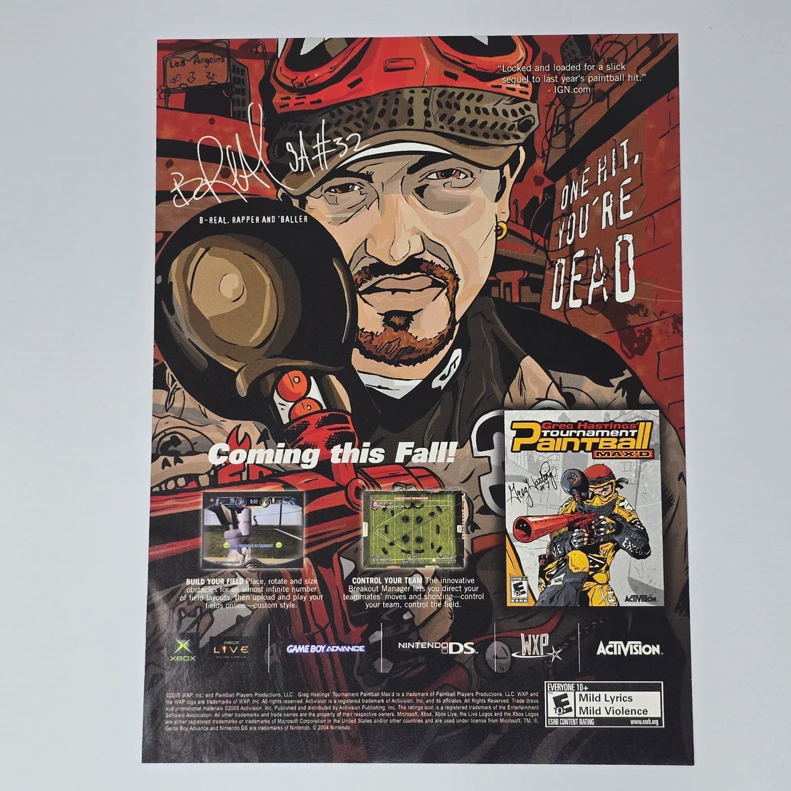 Greg Hastings Tournament Paintball Max'd Xbox One Hit Print Ad/Poster Promo Art