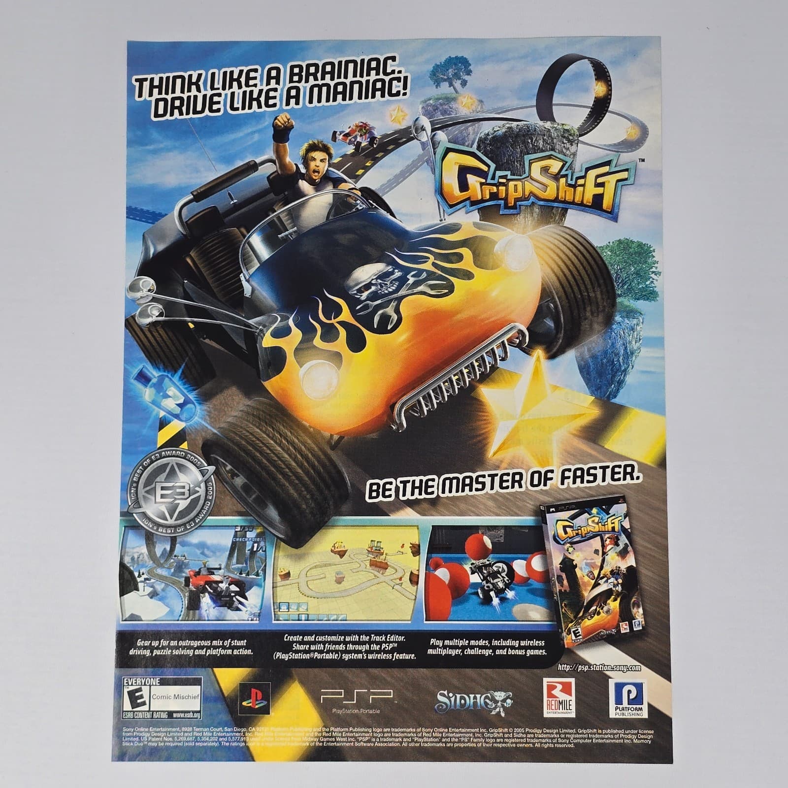 GripShift Grip Shift Sony PSP Maniac Print Ad/Poster Promo Art