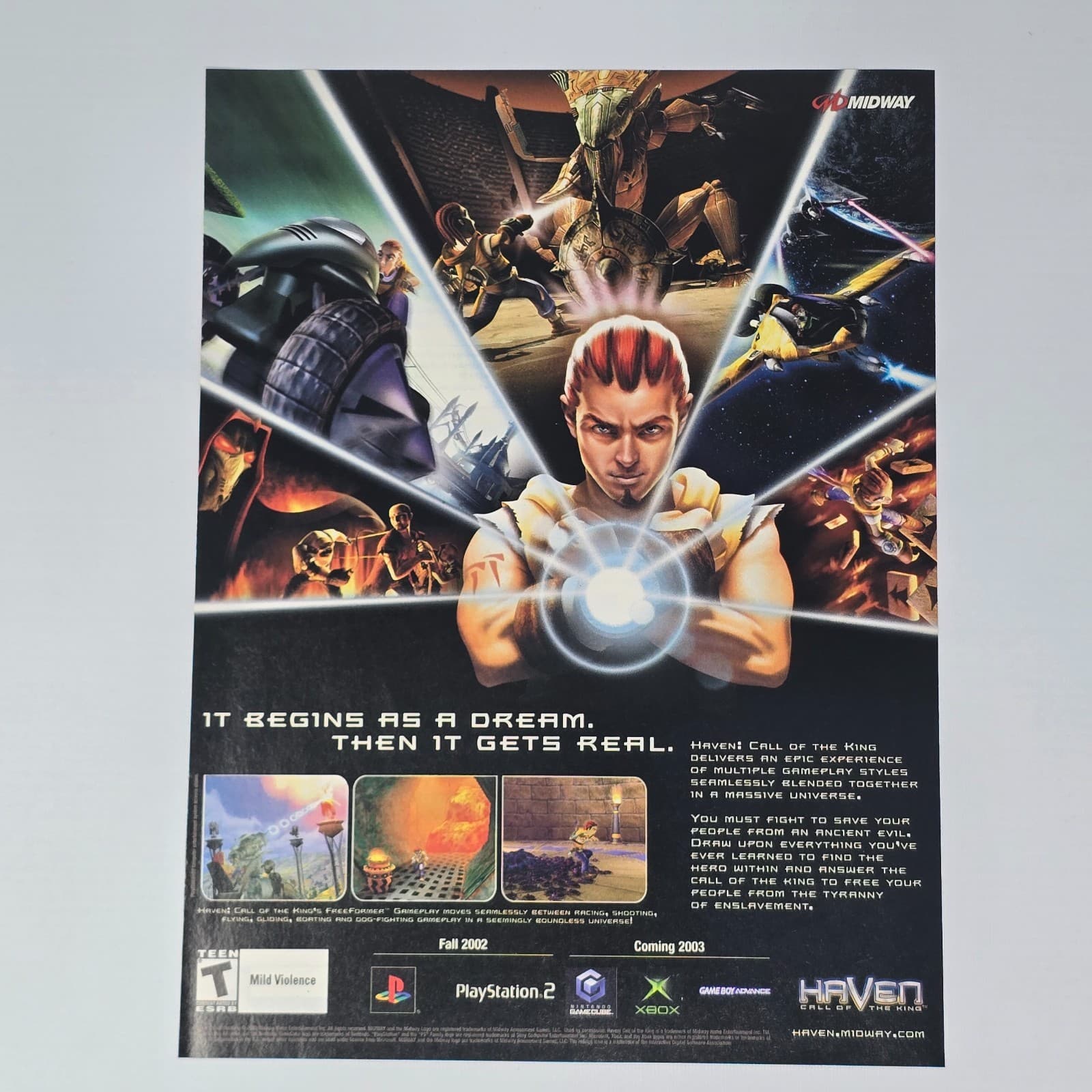 Haven Call of the King PS2 GameCube Xbox Dream Print Ad/Poster Promo Art