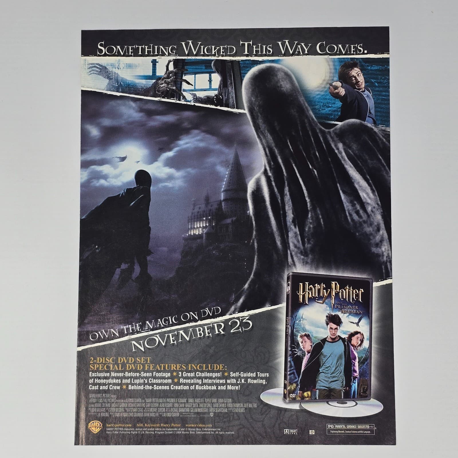 Harry Potter and the Prisoner of Azkaban DVD Nov 23 Print Ad/Poster Promo Art