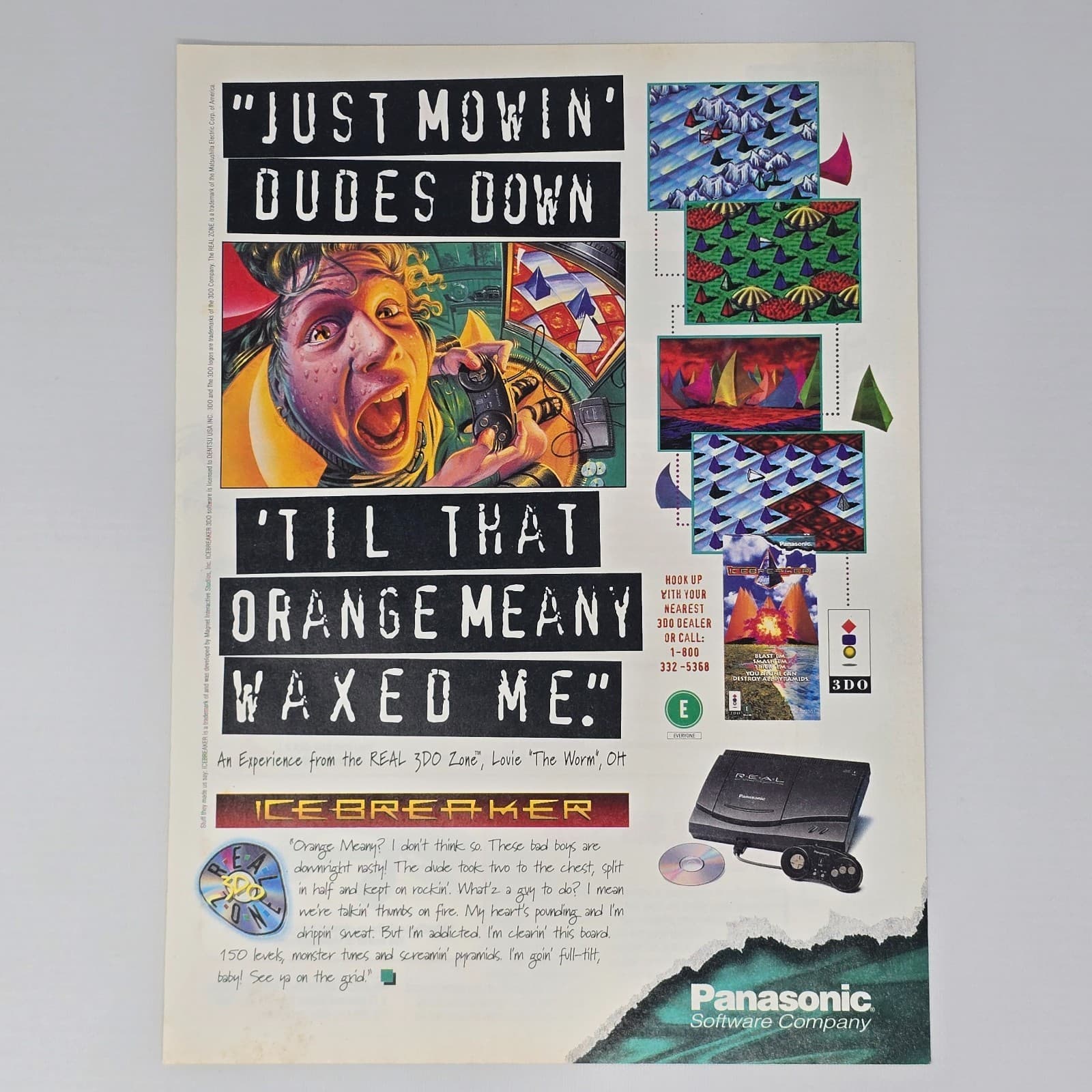 Icebreaker Panasonic 3DO Mowin Dudes Down Print Ad/Poster Promo Art