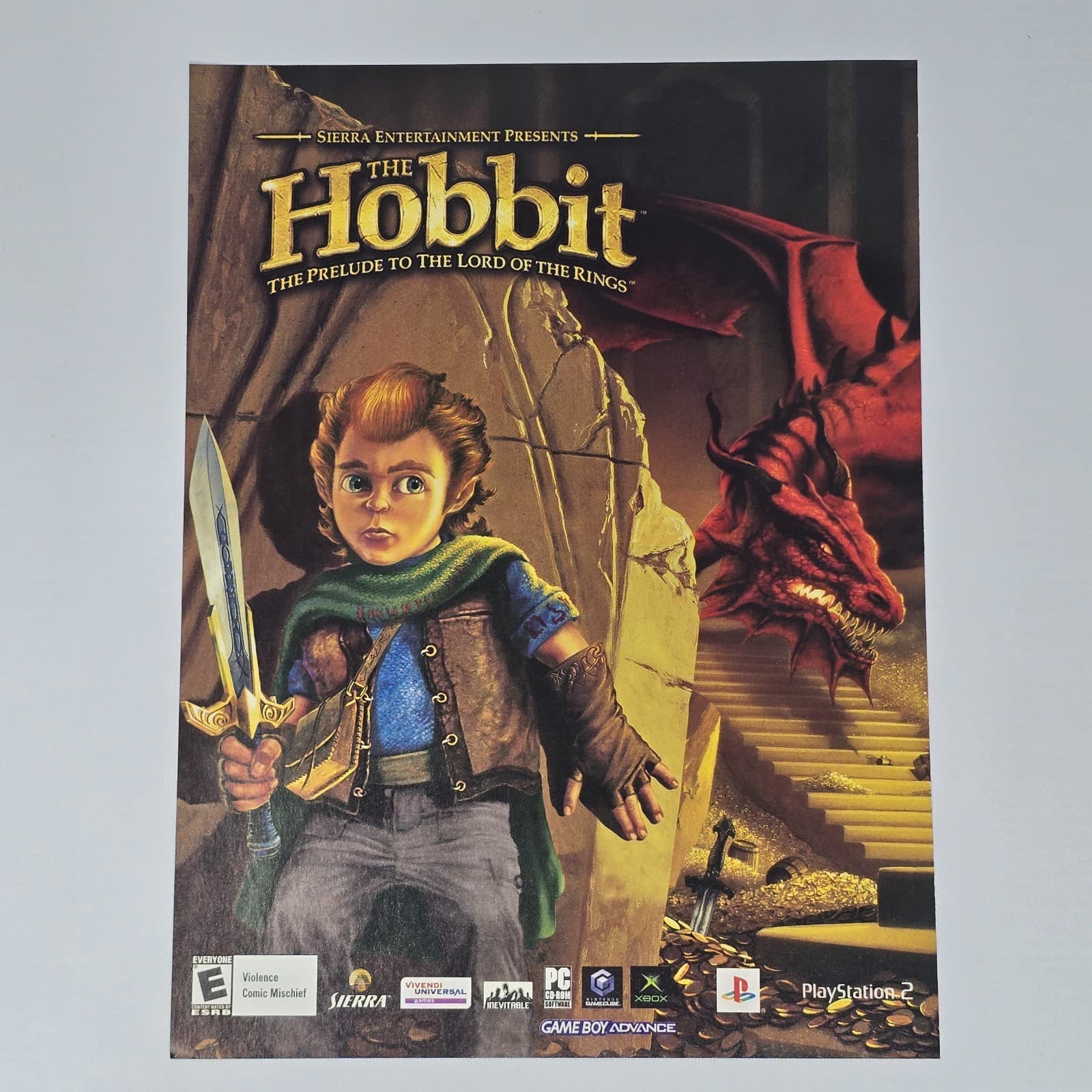 The Hobbit Lord of the Rings GameCube PS2 Xbox PC Print Ad/Poster Promo Art