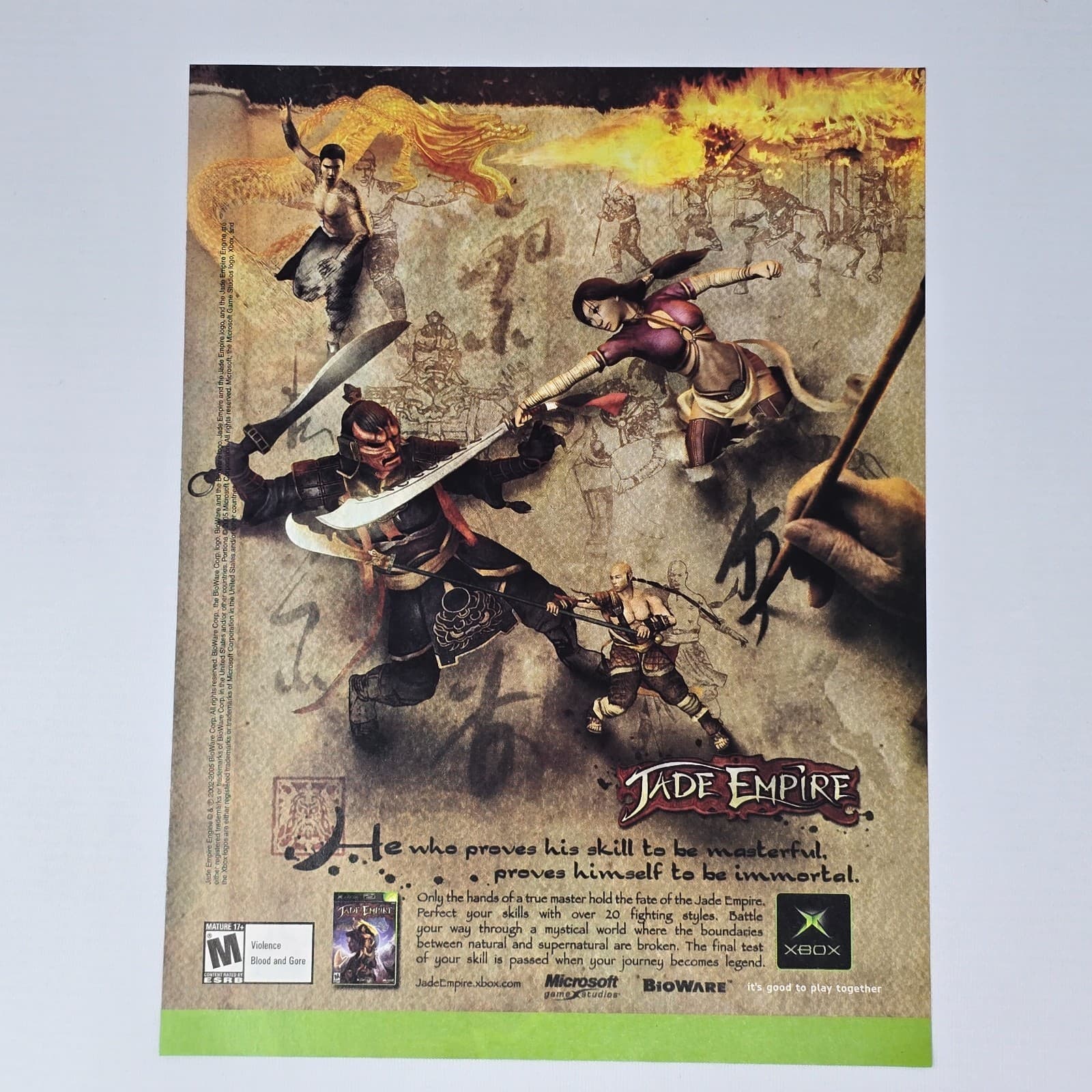 Jade Empire Xbox Immortal Print Ad/Poster Promo Art