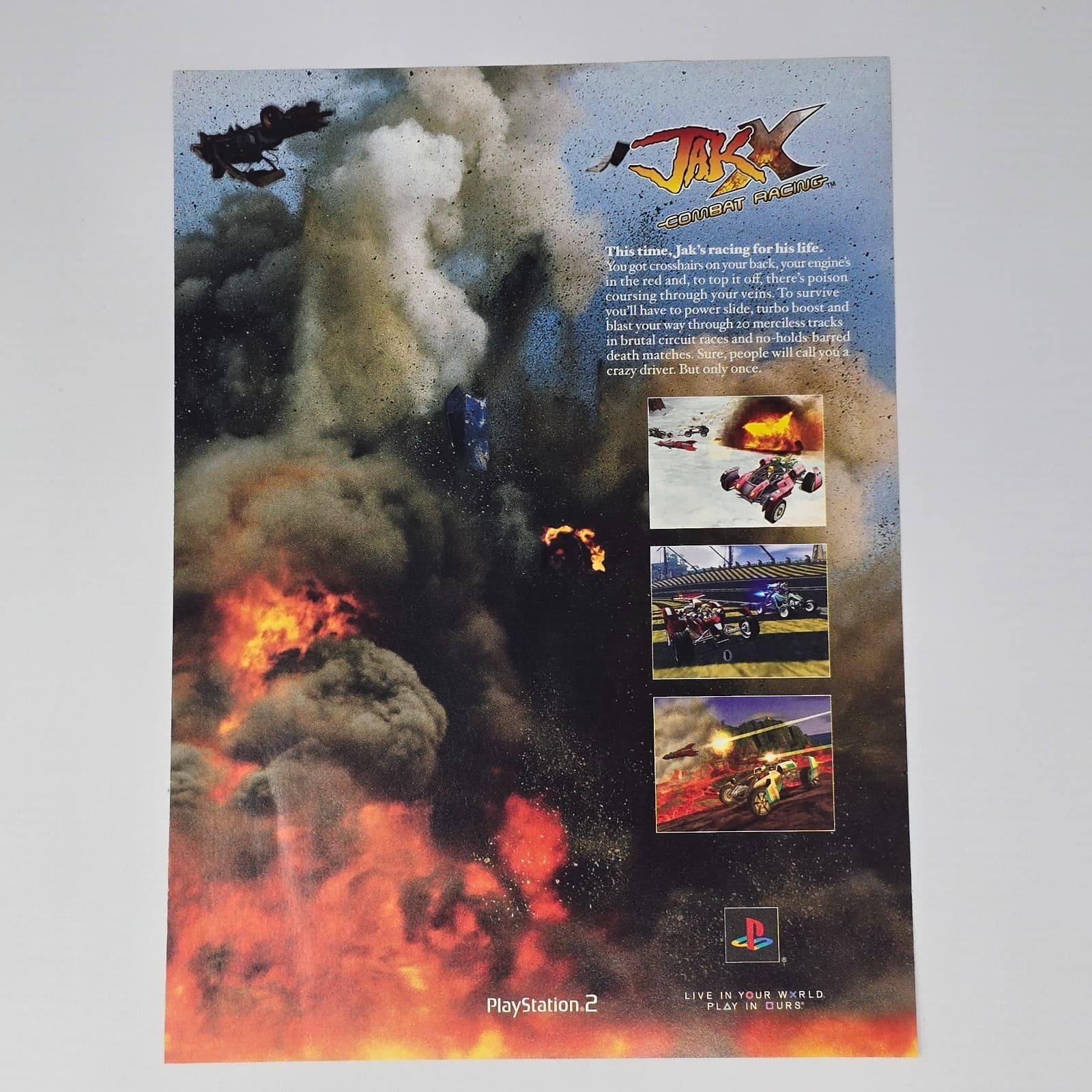 Jak X Combat Racing PlayStation 2 PS2 For His Life Print Ad/Poster Promo Art