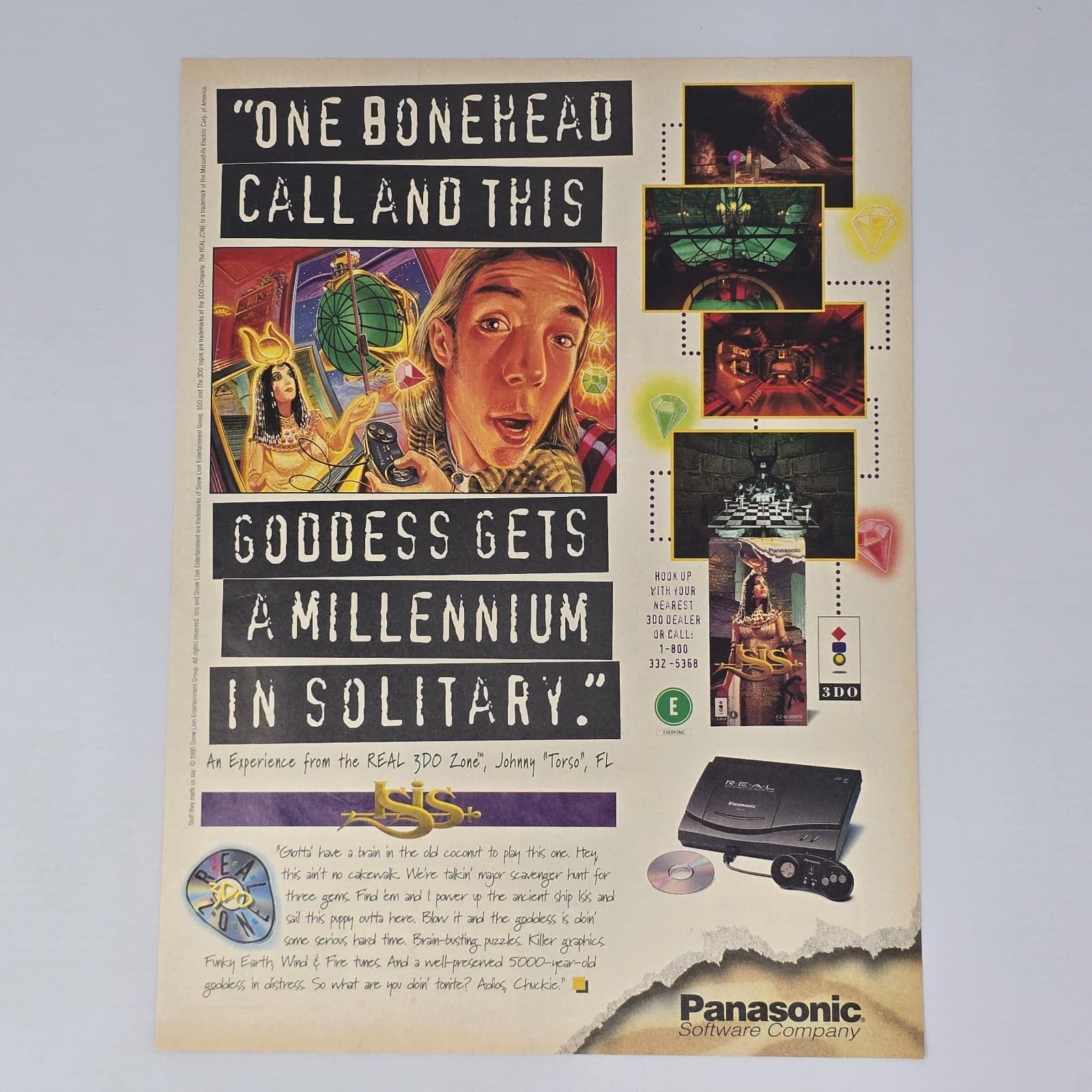 Isis Panasonic 3DO Goddess Print Ad/Poster Promo Art