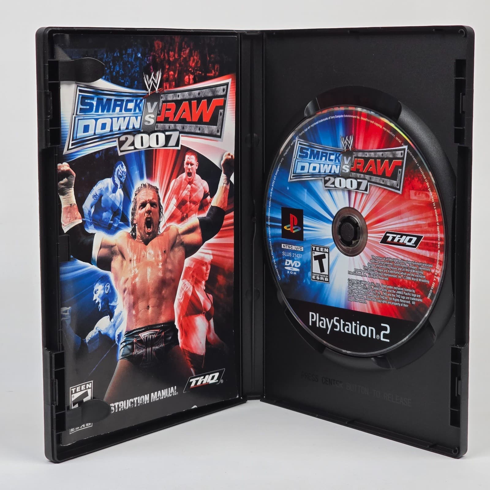 WWE Smackdown vs Raw 2007 (PlayStation 2 PS2) Black Label CIB COMPLETE - Thumbnail 2