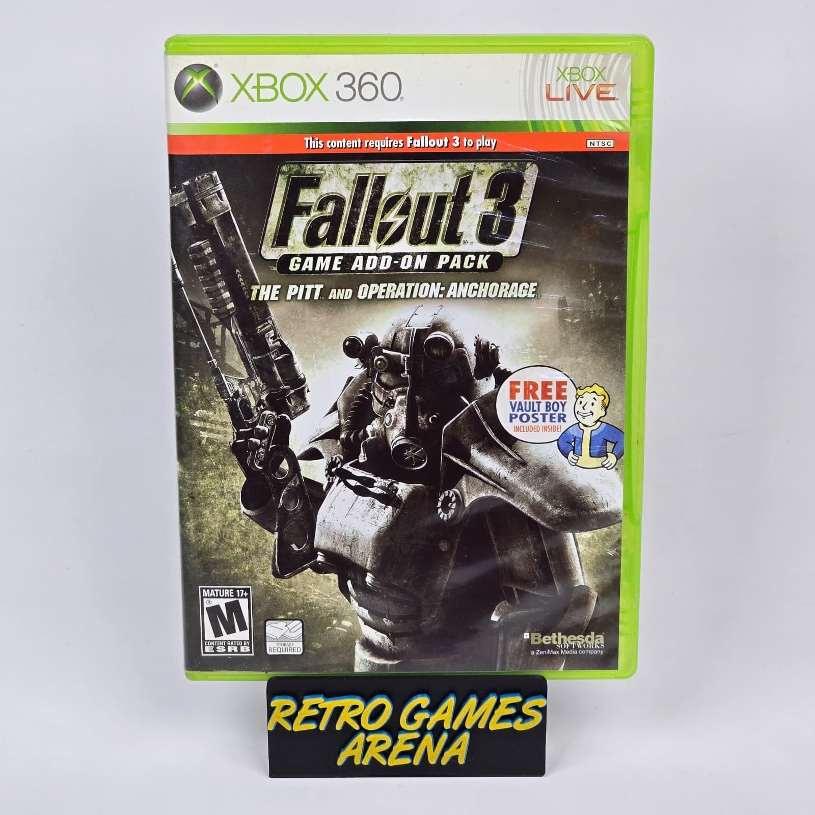Fallout 3 Game Add-On Pack The Pitt & Operation Anchorage (Xbox 360) Case & Disc