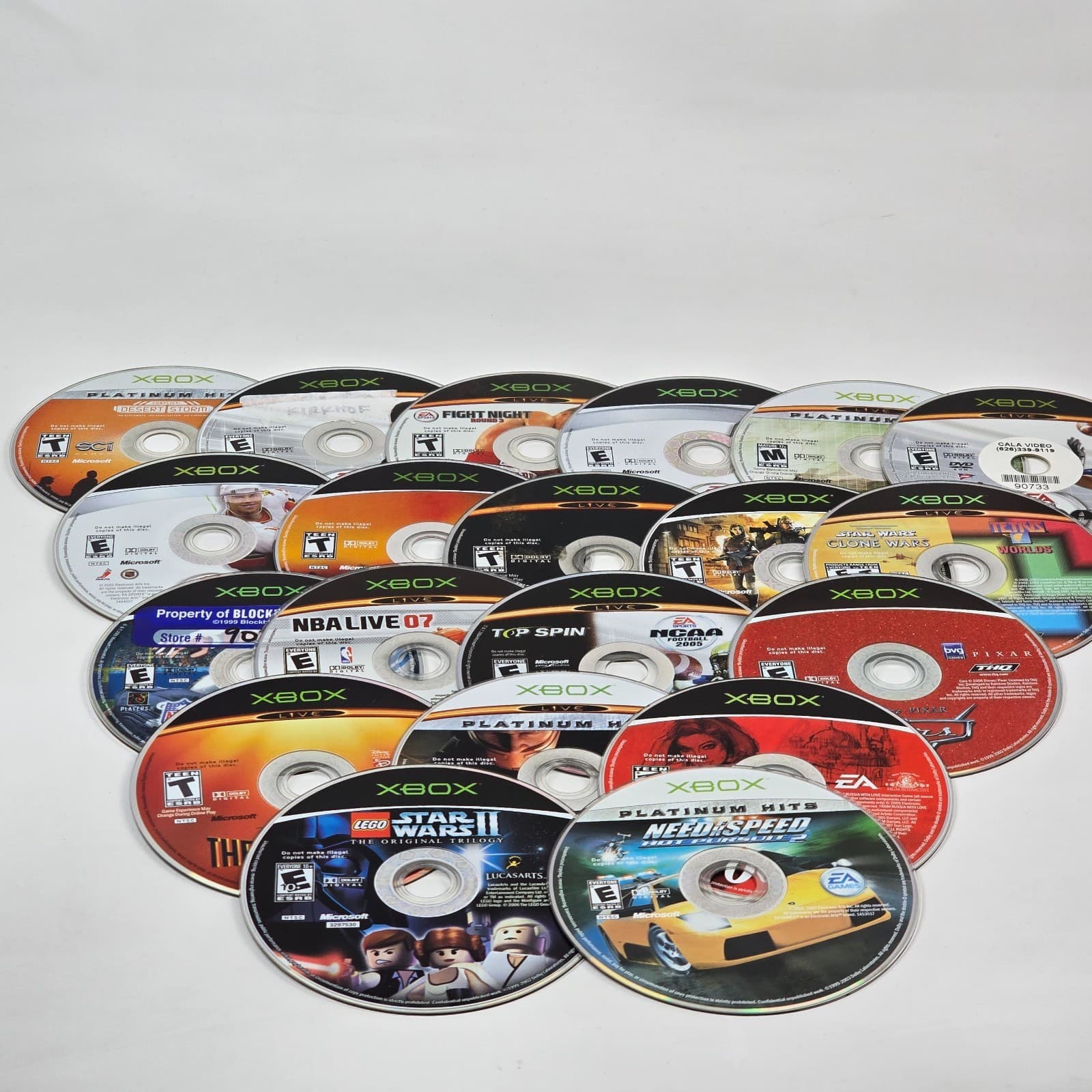 Lot of 100x Loose Original Xbox Discs LOT E (UNTESTED) Some will need resurfaced - Thumbnail 2