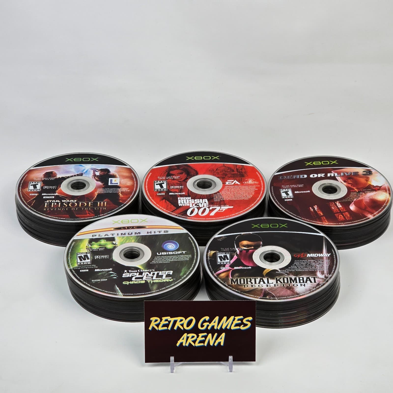 Lot of 100x Loose Original Xbox Discs LOT E (UNTESTED) Some will need resurfaced