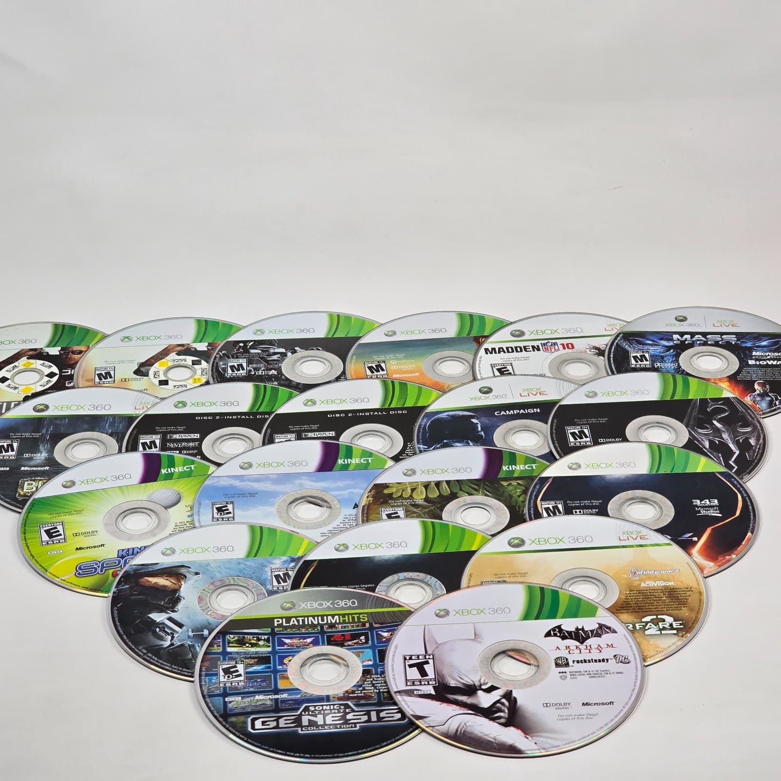 Lot of 100x Loose Xbox 360 Discs LOT C (UNTESTED) Some will need resurfaced - Thumbnail 2