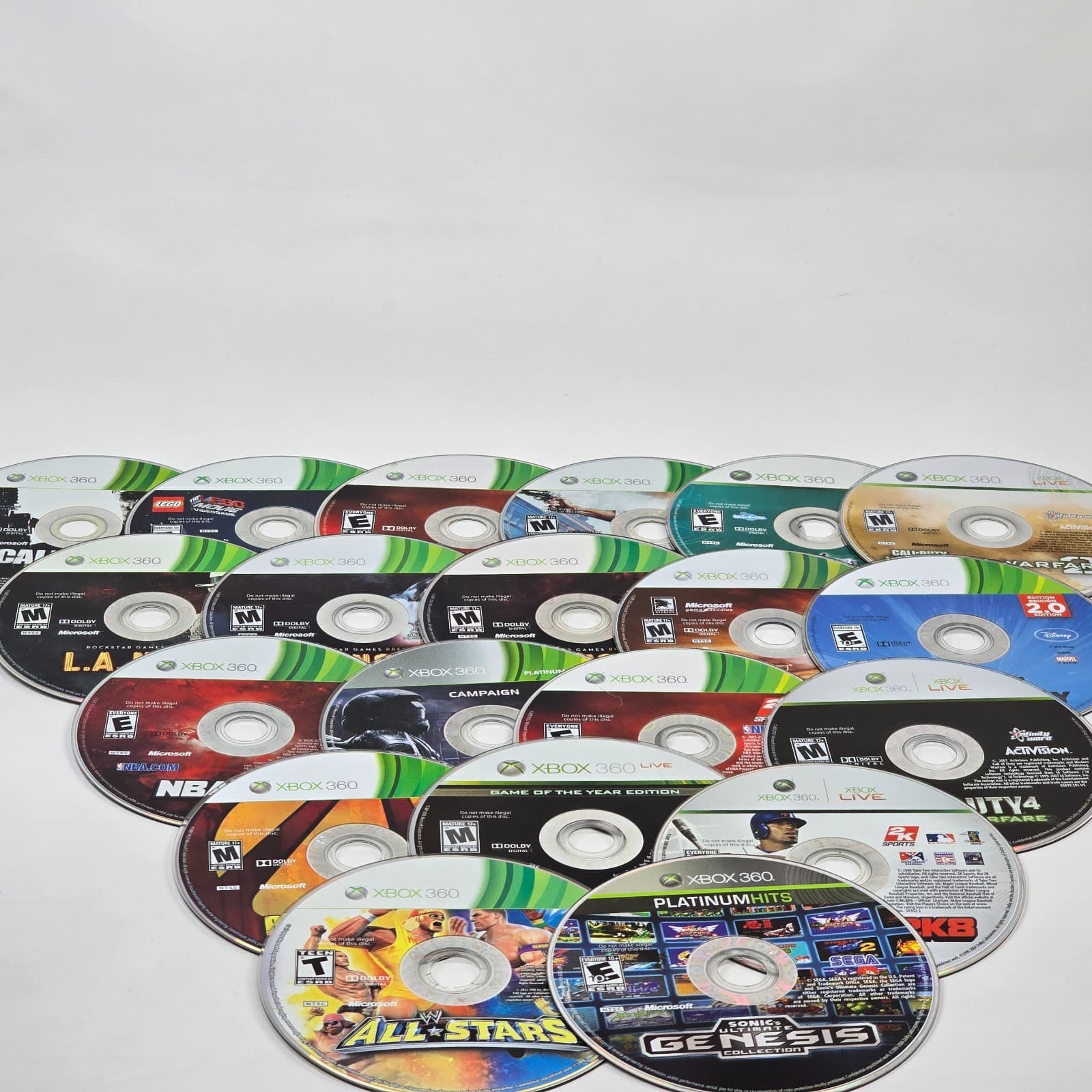 Lot of 100x Loose Xbox 360 Discs LOT C (UNTESTED) Some will need resurfaced - Thumbnail 6