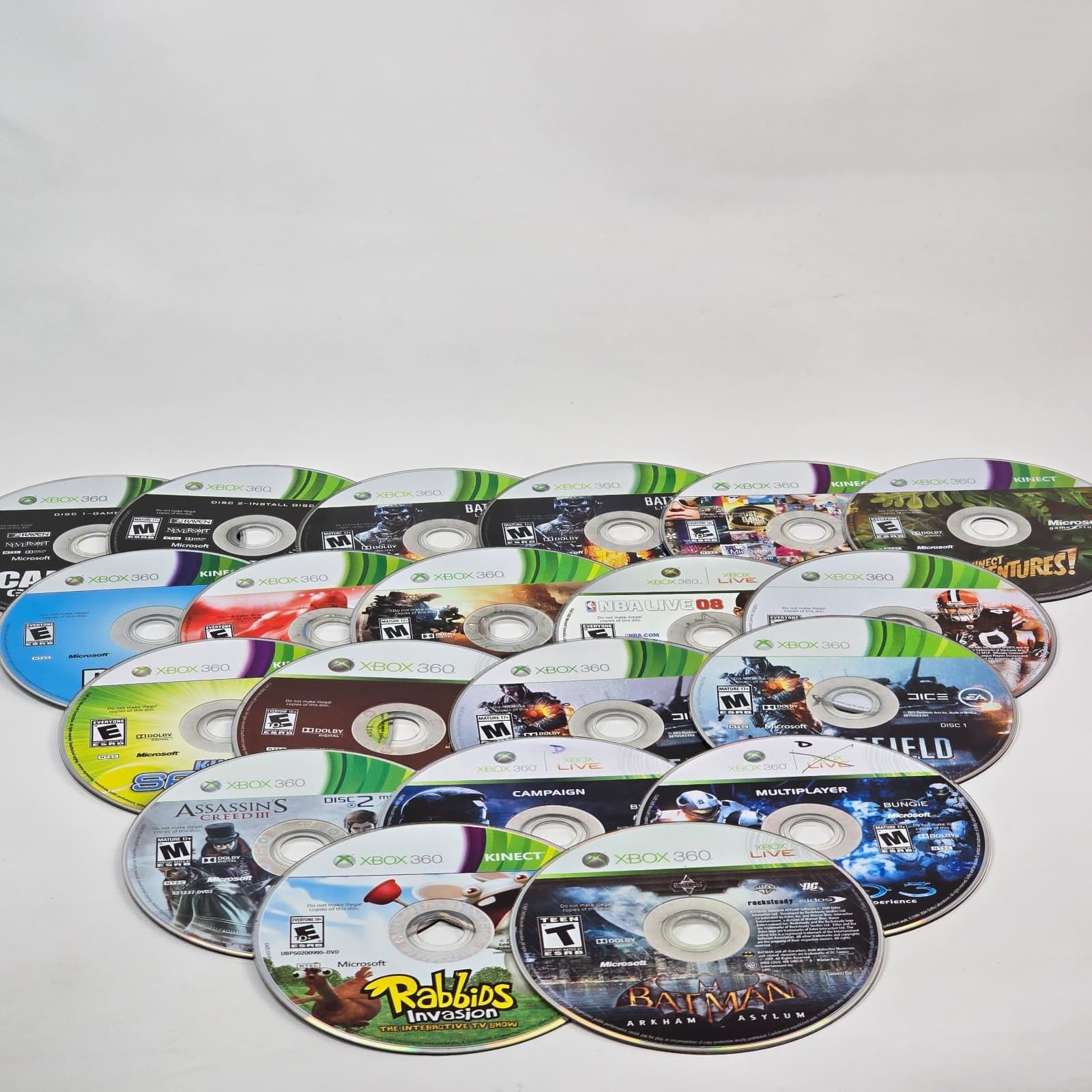 Lot of 100x Loose Xbox 360 Discs LOT C (UNTESTED) Some will need resurfaced - Thumbnail 3