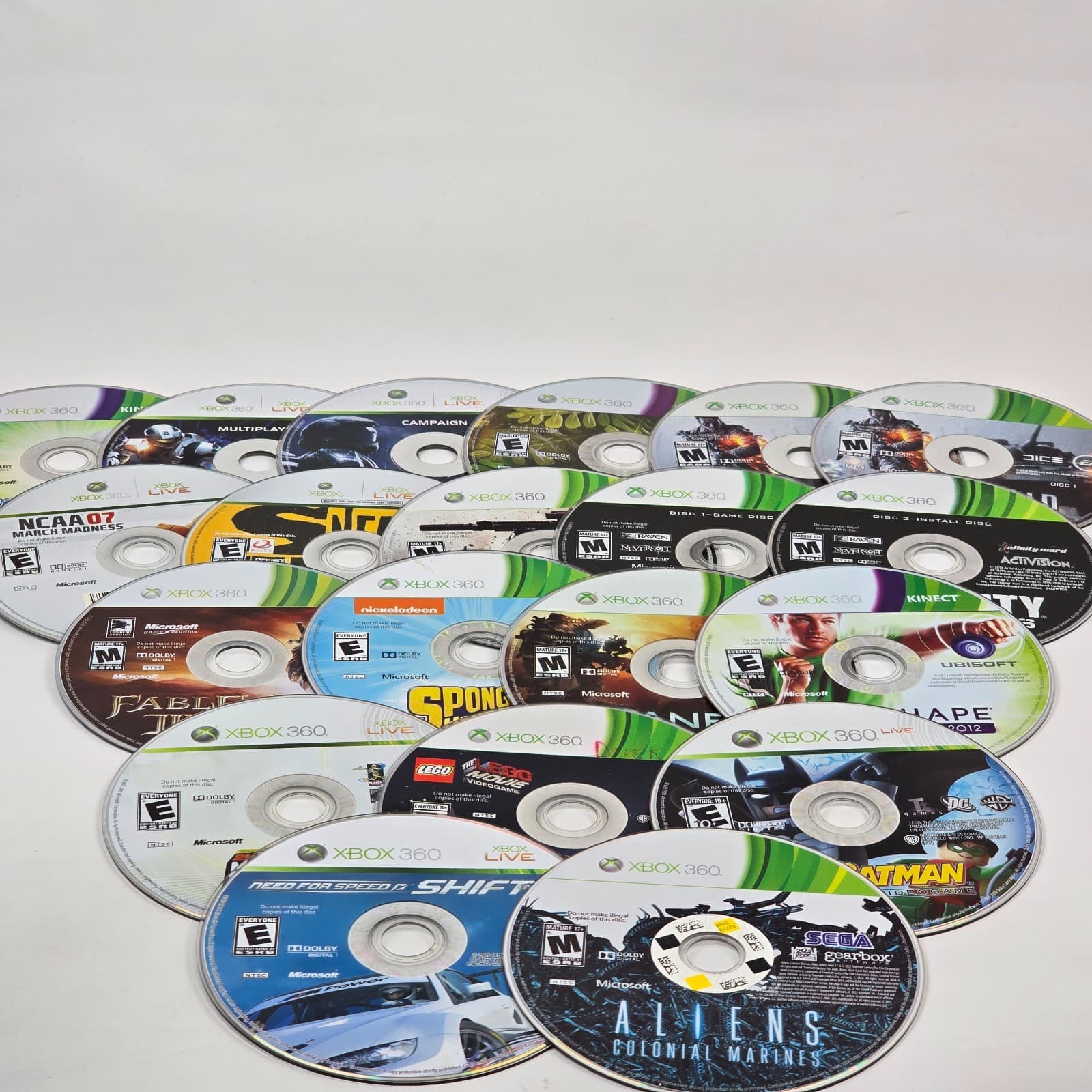 Lot of 100x Loose Xbox 360 Discs LOT C (UNTESTED) Some will need resurfaced - Thumbnail 5