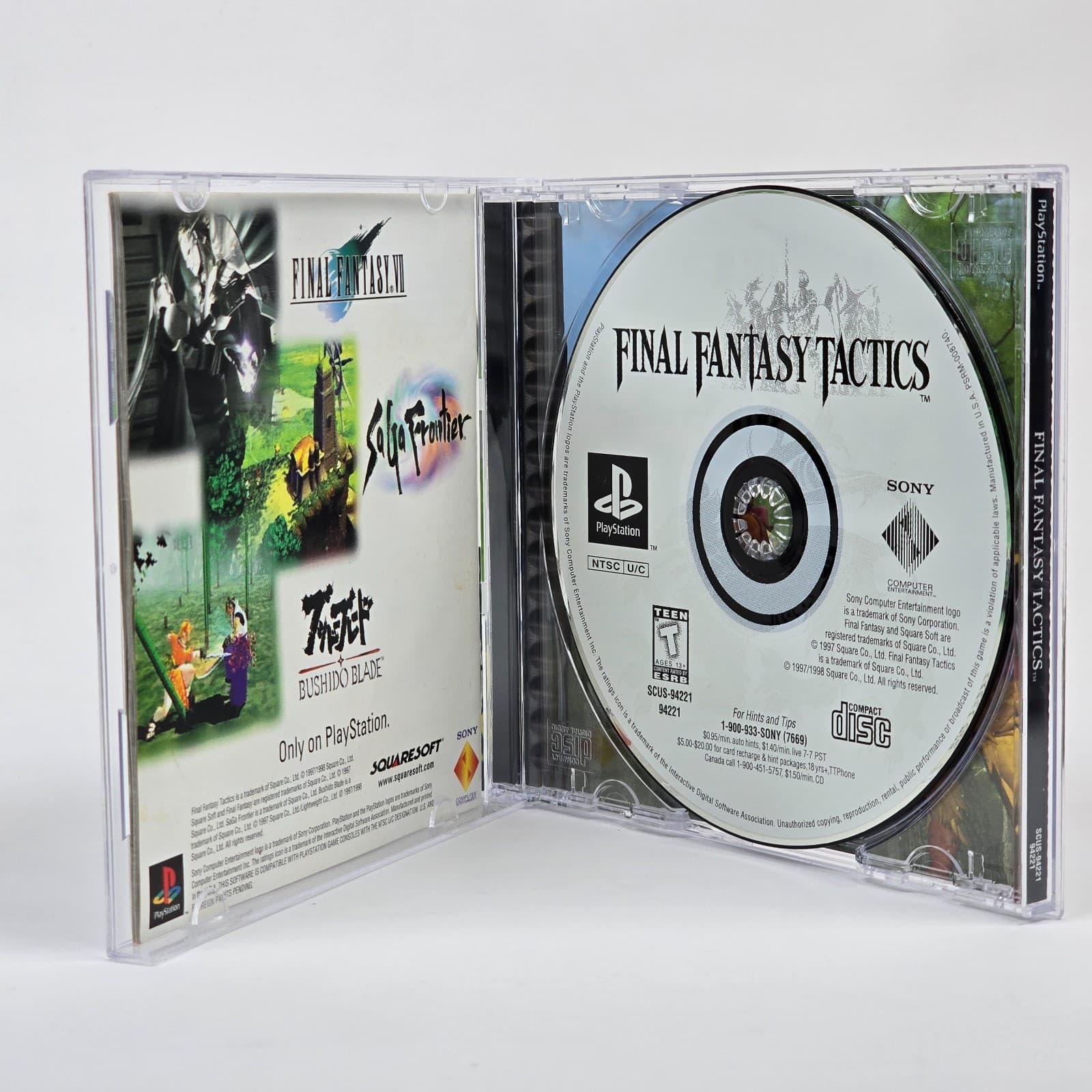 Final Fantasy Tactics (PlayStation 1 PS1) Black Label CIB COMPLETE - Thumbnail 2
