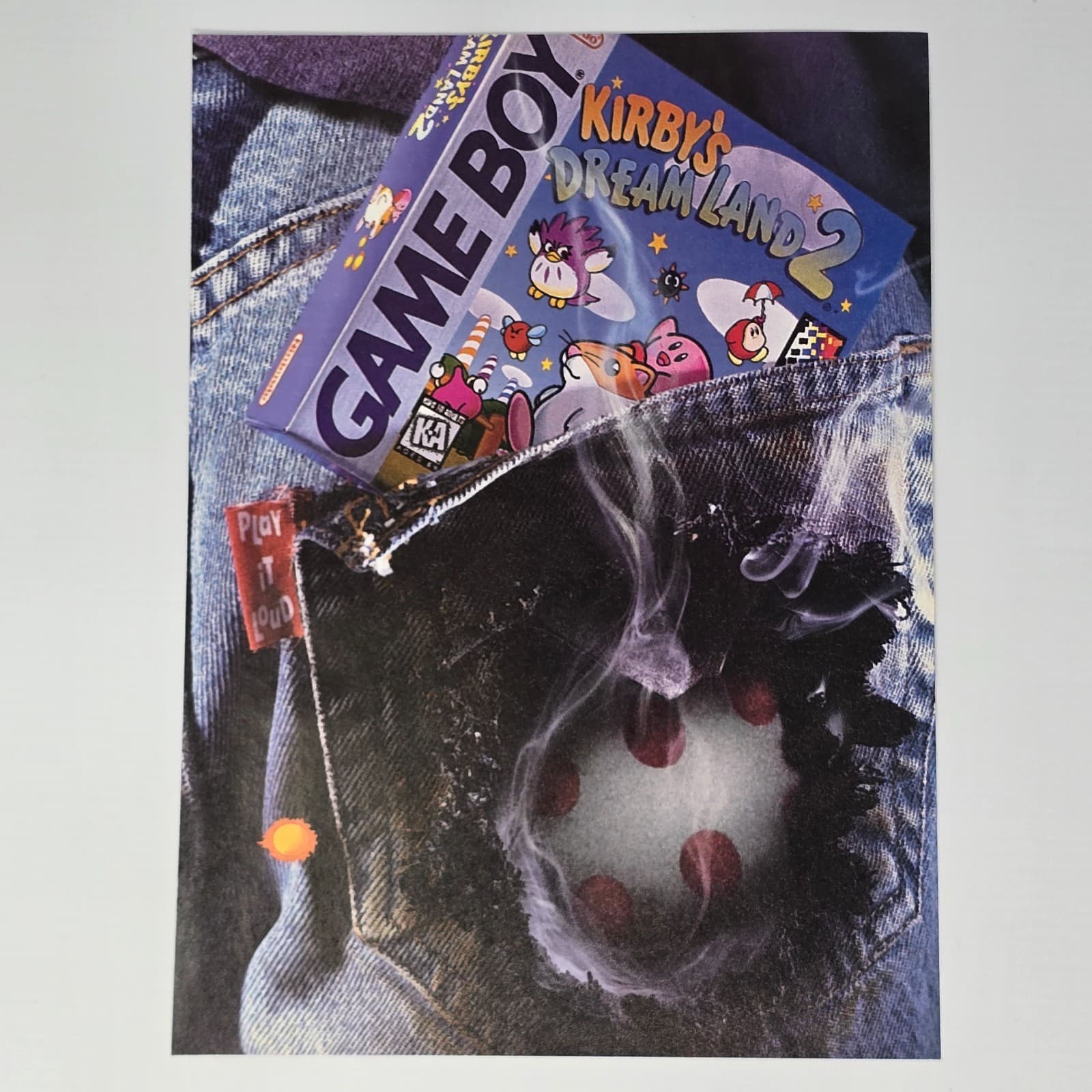 Kirby's Dream Land 2 Nintendo GameBoy Pocket Egg Print Ad/Poster Promo Art