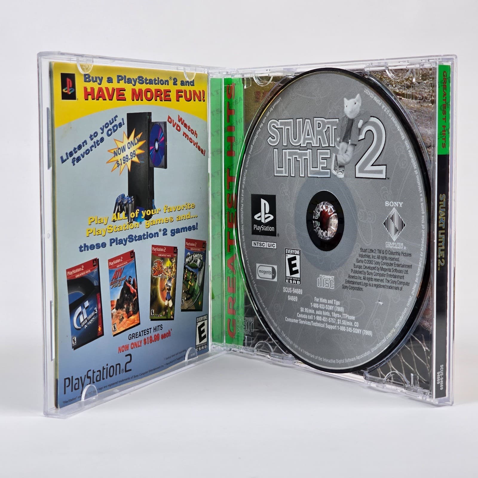 Stuart Little 2 (PlayStation 1 PS1) Greatest Hits CIB COMPLETE - Thumbnail 2