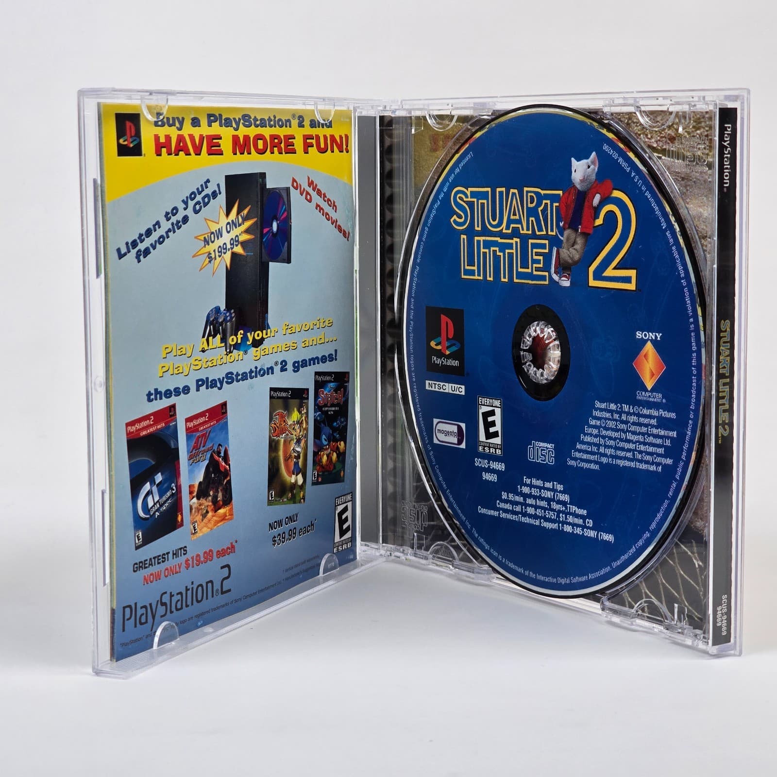 Stuart Little 2 (PlayStation 1 PS1) Black Label CIB COMPLETE - Thumbnail 2