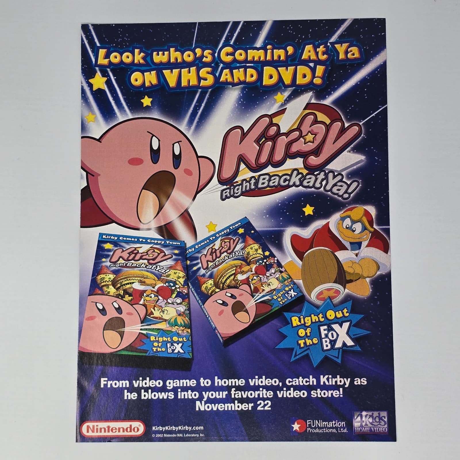 Kirby Right Back At Ya VHS DVD Who's Comin Print Ad/Poster Promo Art