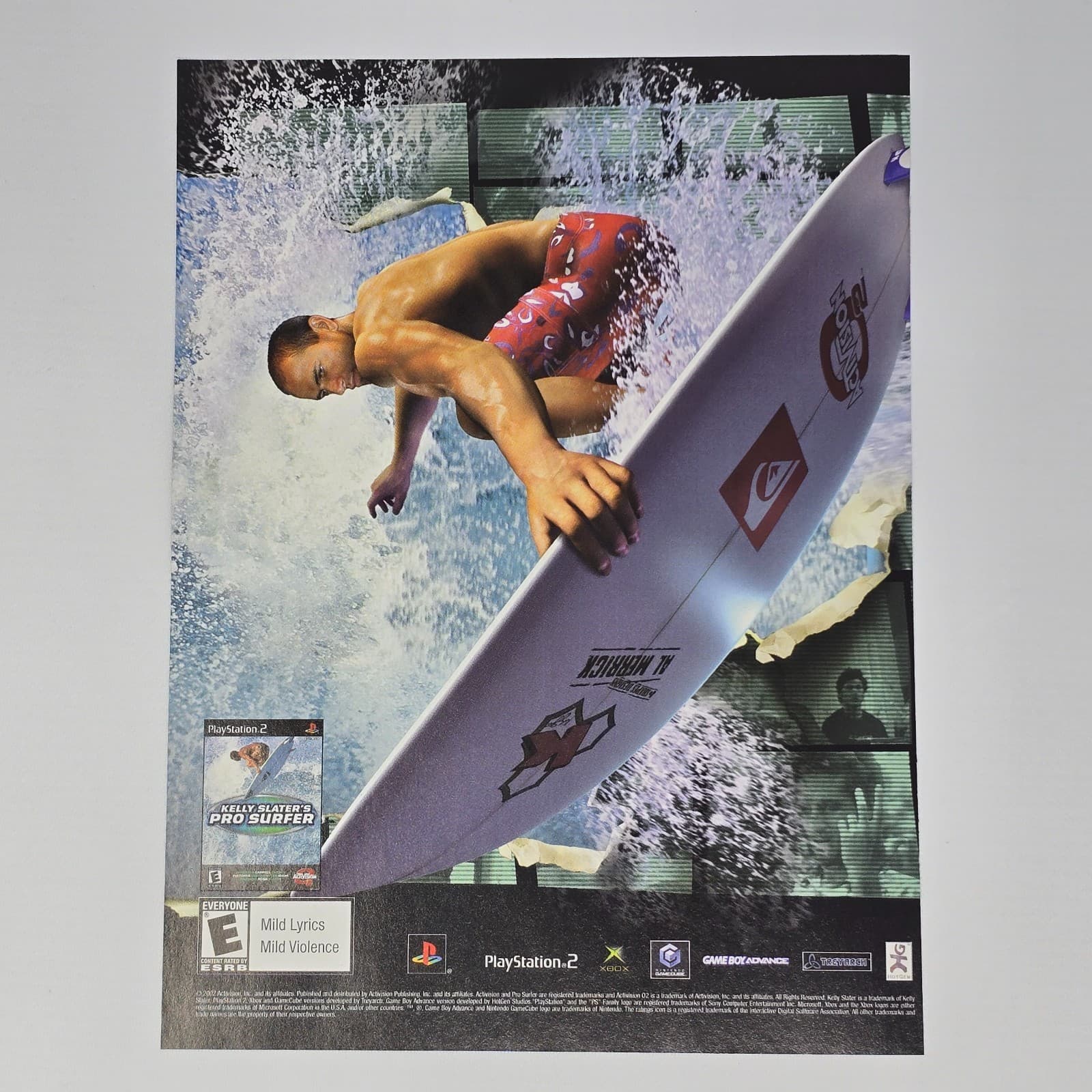Kelly Slater's Pro Surfer PS2 Xbox GameCube Wave Print Ad/Poster Promo Art