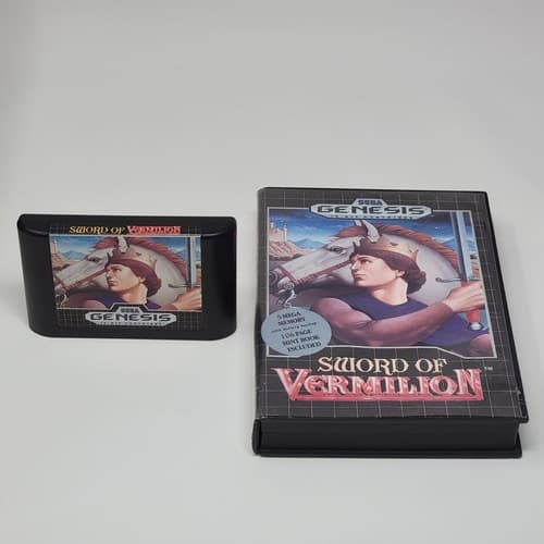Sword of Vermilion (Sega Genesis) Case & Cartridge CLEANED & TESTED