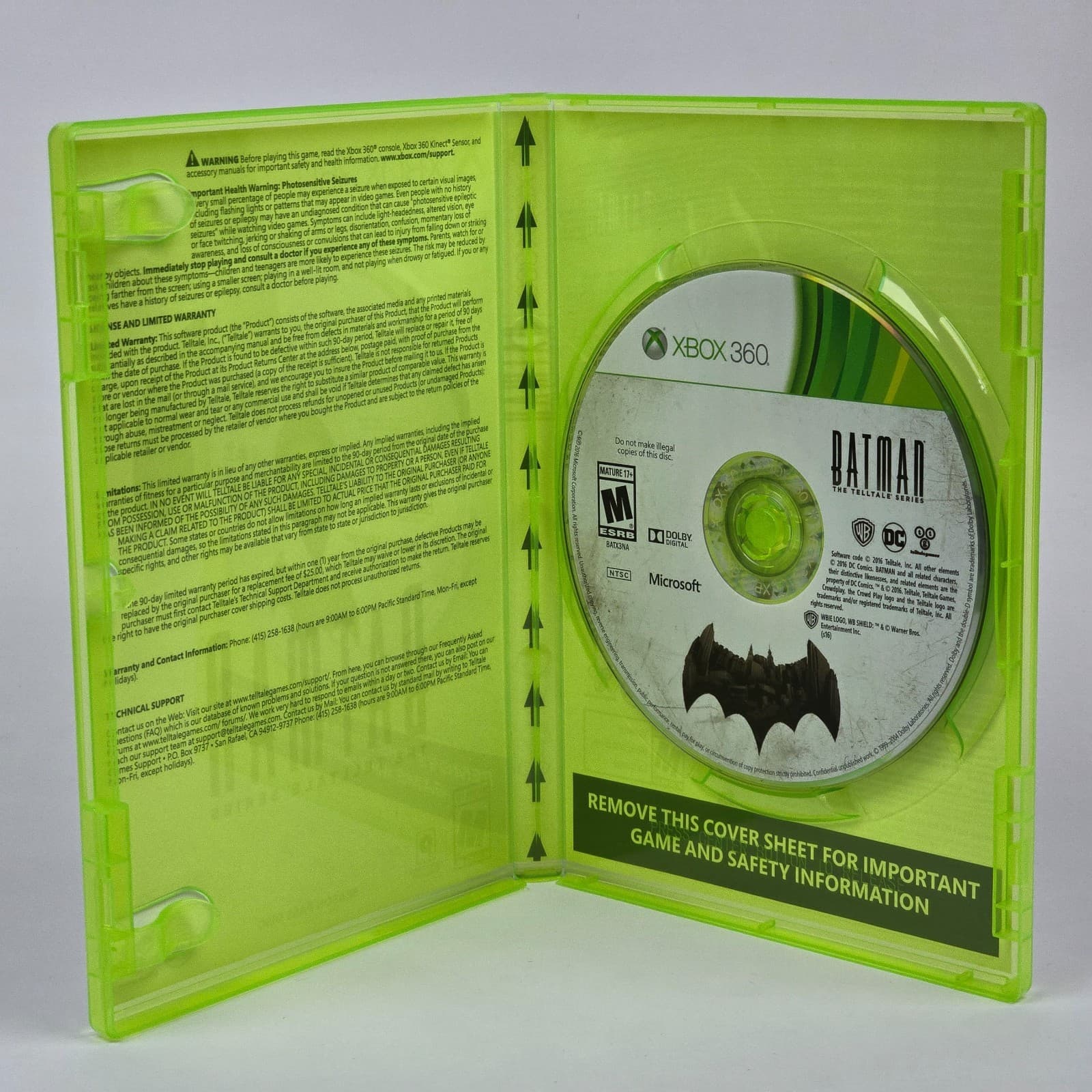 Batman: The Telltale Series - Season Pass Disc (Xbox 360) CIB COMPLETE - Thumbnail 2