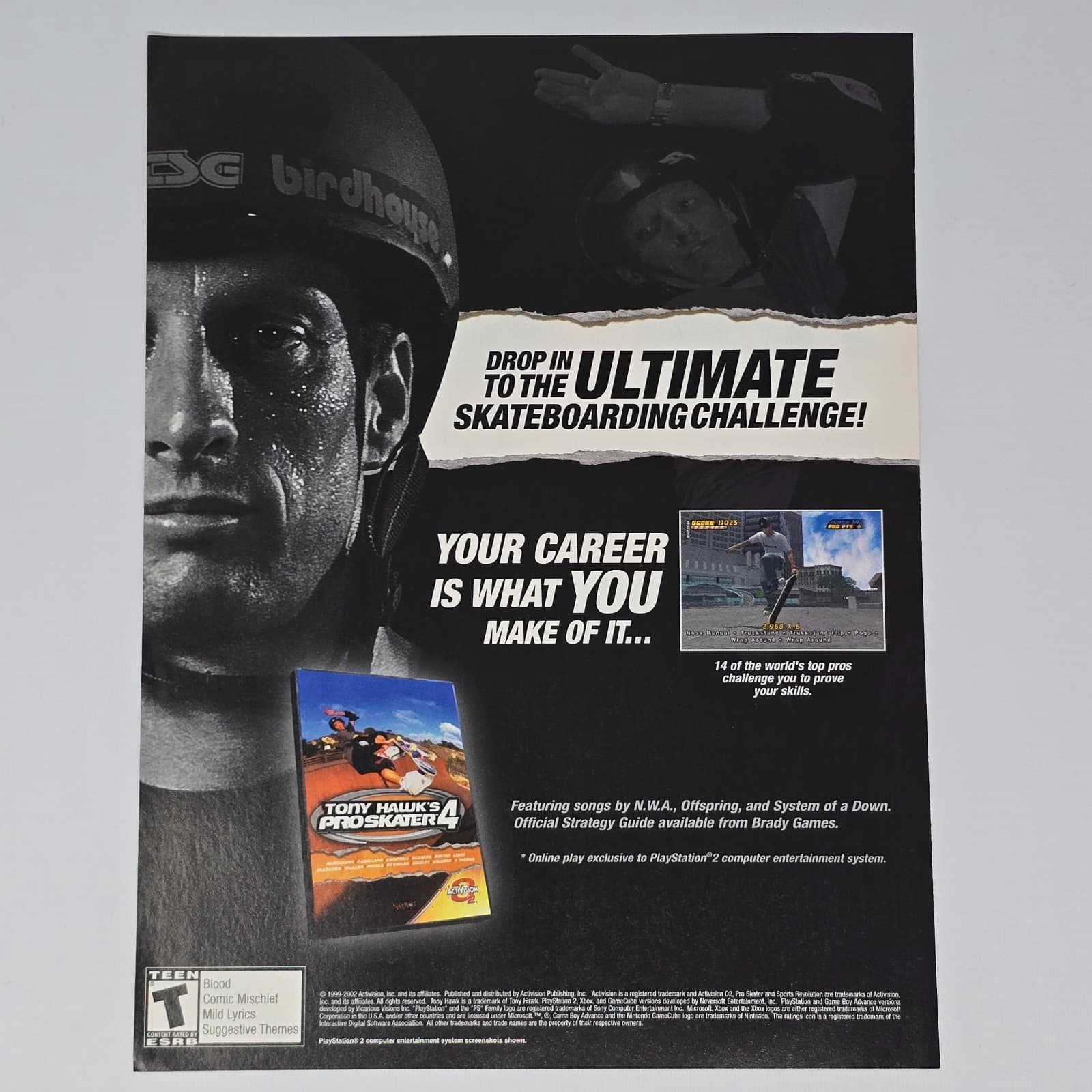 Tony Hawk's Pro Skater 4 PS2 Xbox GameCube Ultimate Print Ad/Poster Promo Art