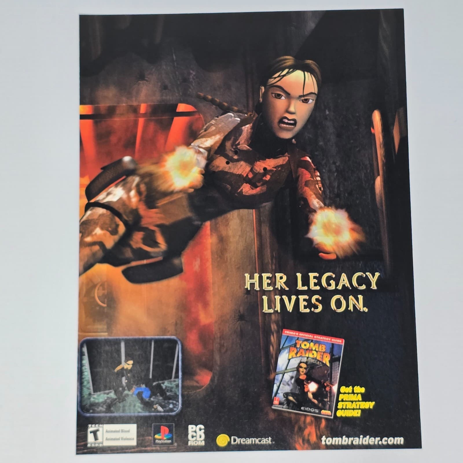 Tomb Raider Chronicles PS1 Sega Dreamcast Legacy Print Ad/Poster Promo Art