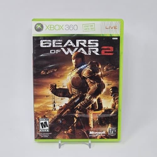 Gears of War 2 (Xbox 360) White Label Case & Disc TESTED