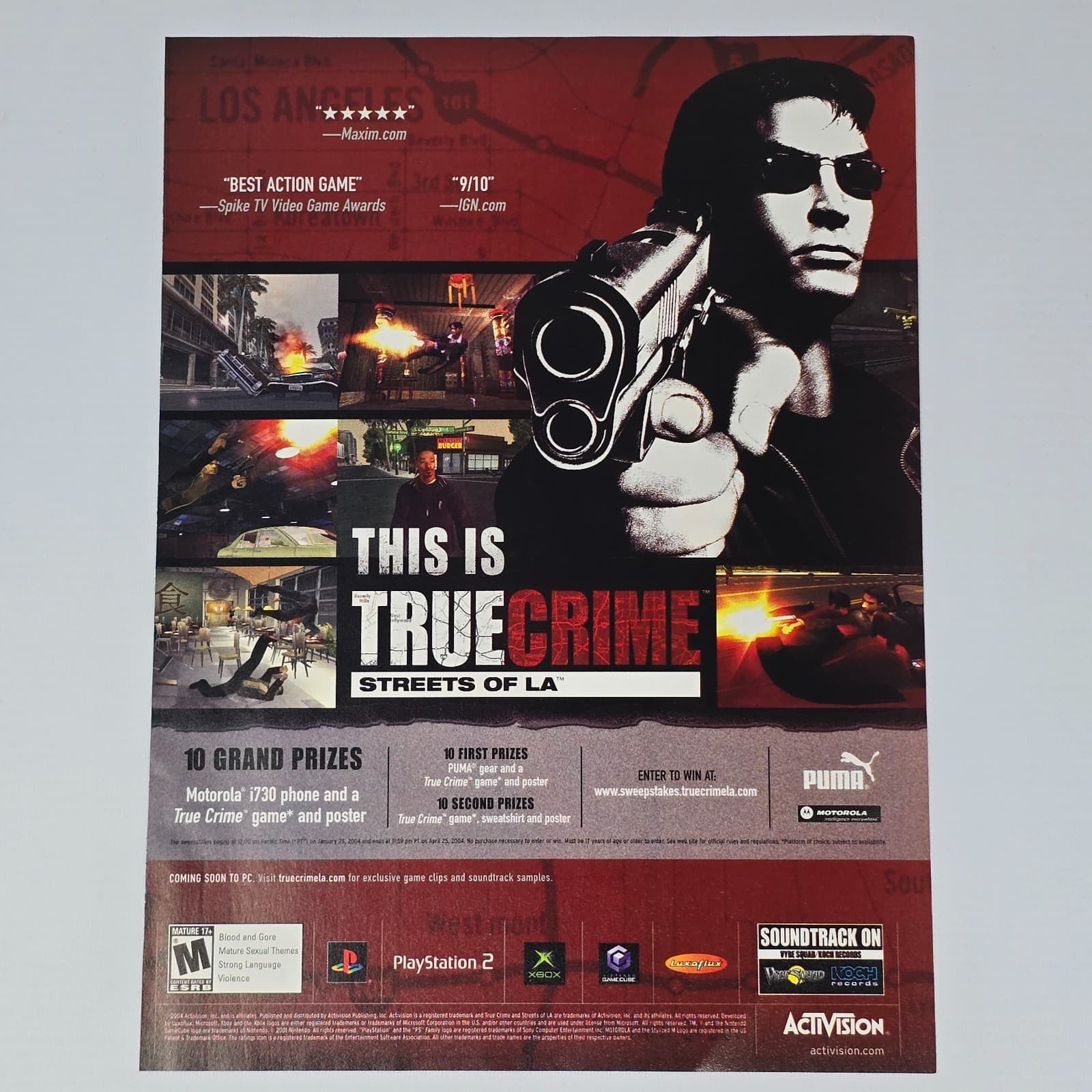 True Crime Streets of LA PS2 Xbox GameCube Screens Print Ad/Poster Promo Art