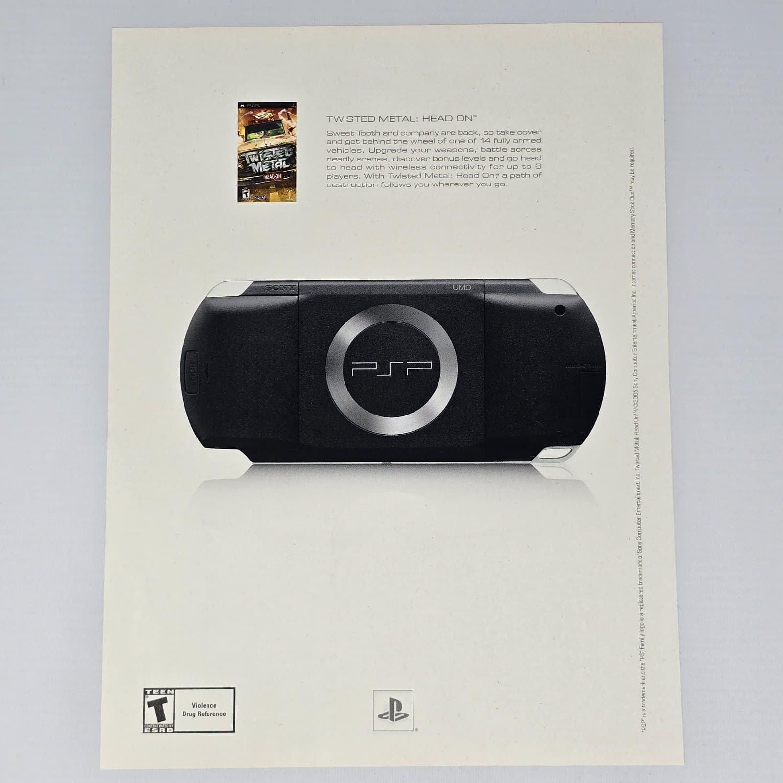Twisted Metal Head On Sony PSP Take Cover Print Ad/Poster Promo Art