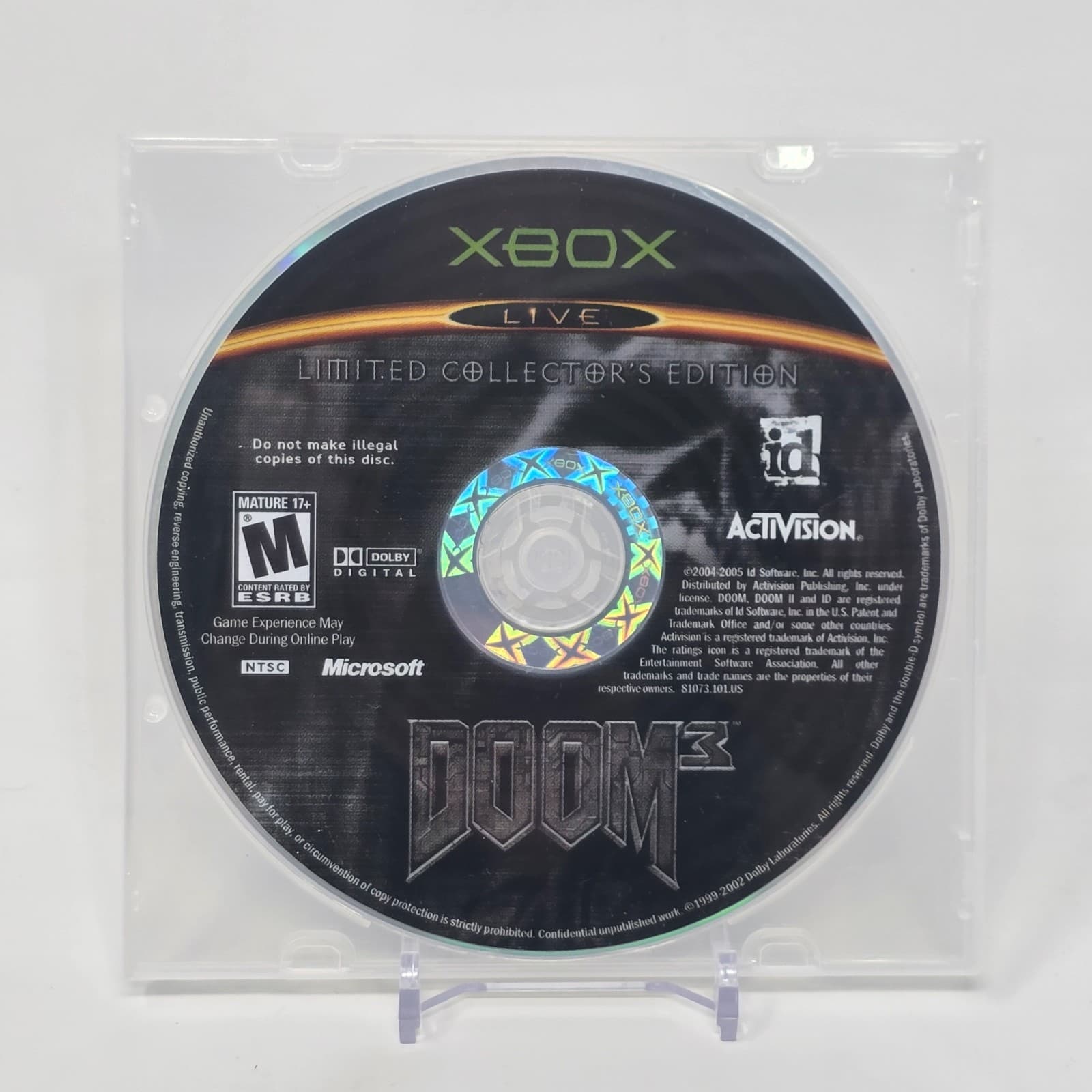 Doom 3 Limited Collector's Edition (Original Xbox) Disc TESTED