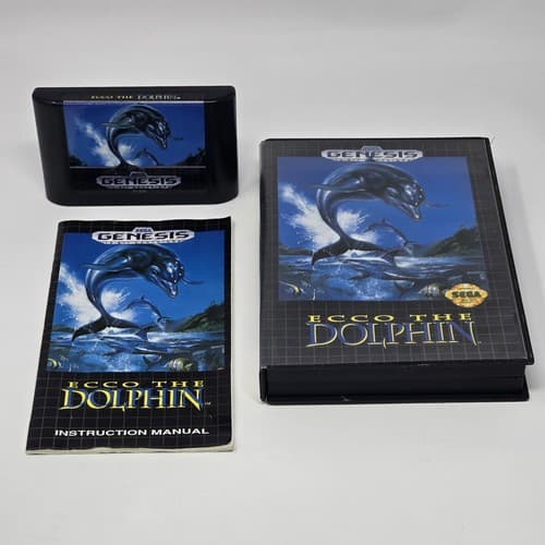Ecco the Dolphin (Sega Genesis) CIB COMPLETE & TESTED