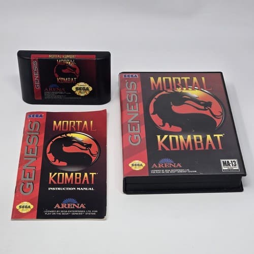 Mortal Kombat 1 (Sega Genesis) CIB COMPLETE & TESTED