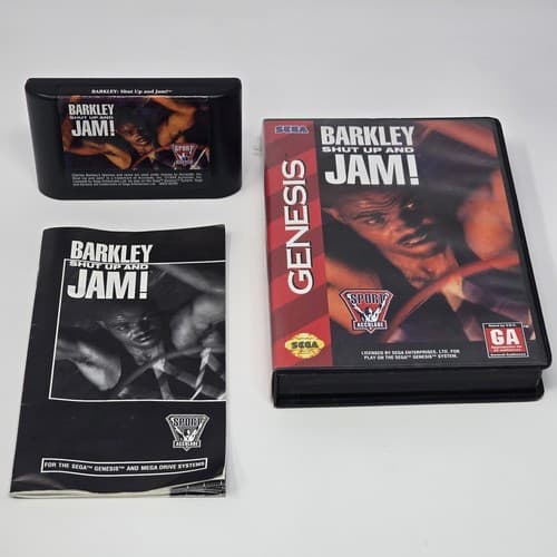 Barkley: Shut Up and Jam (Sega Genesis) CIB COMPLETE & TESTED