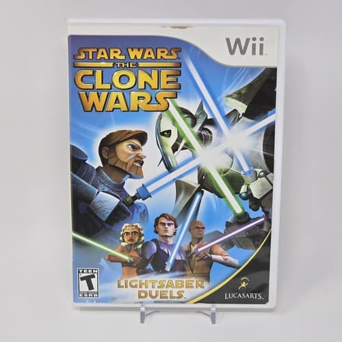 Star Wars: The Clone Wars Lightsaber Duels (Nintendo Wii) Case & Disc TESTED