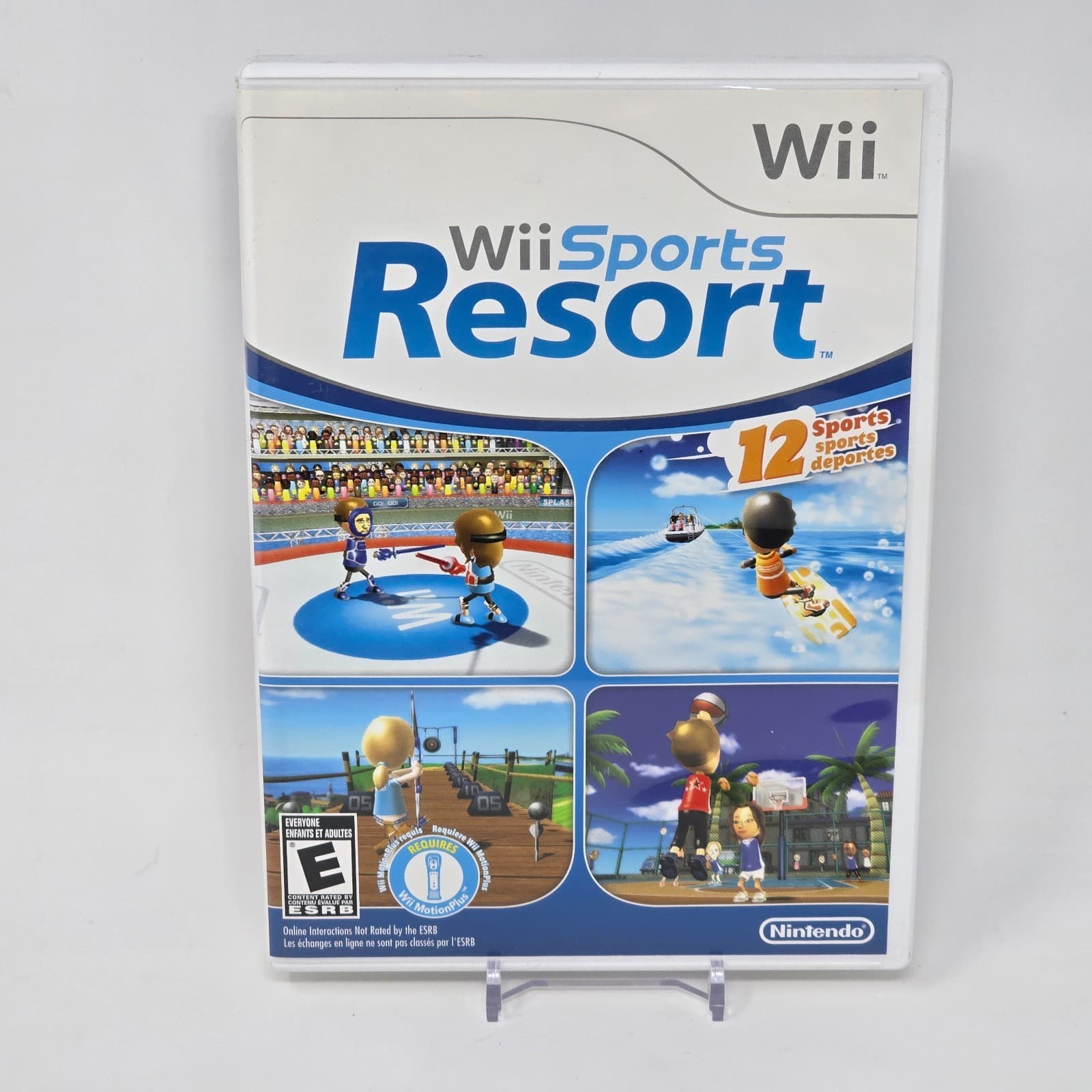 Wii Sports Resort (Nintendo Wii) Case & Disc TESTED