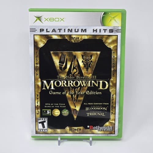 Elder Scrolls Morrowind GOY Edition (Original Xbox) Platinum Hits Case & Disc