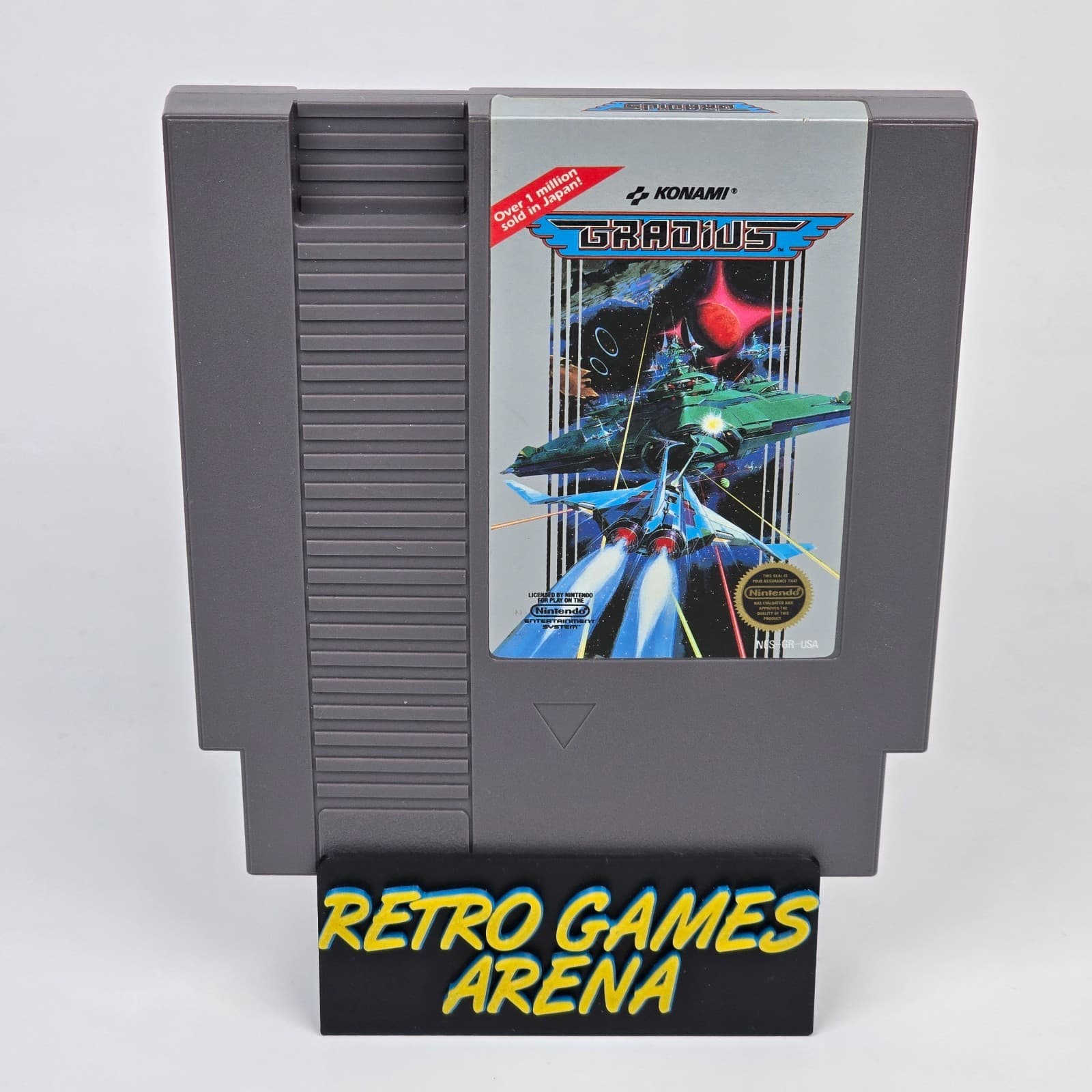 Gradius (Nintendo NES) 5 Screw Cartridge (Sticker on Back)