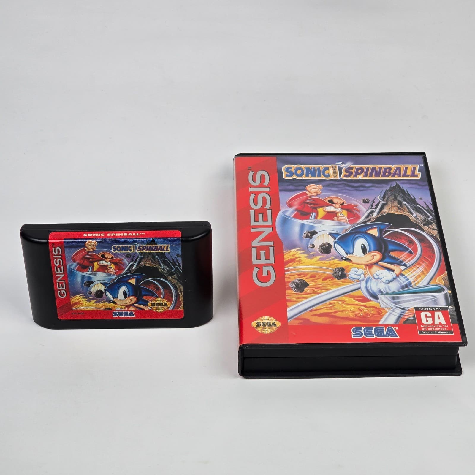 Sonic the Hedgehog: Spinball (Sega Genesis) Case & Cartridge TESTED