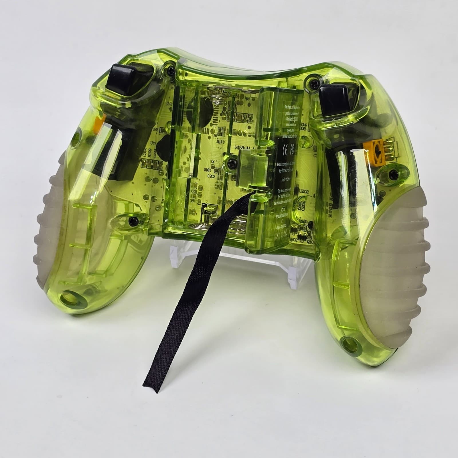 Original Xbox Mad Catz MadCatz Clear Green Wireless Controller & Receiver TESTED - Thumbnail 3