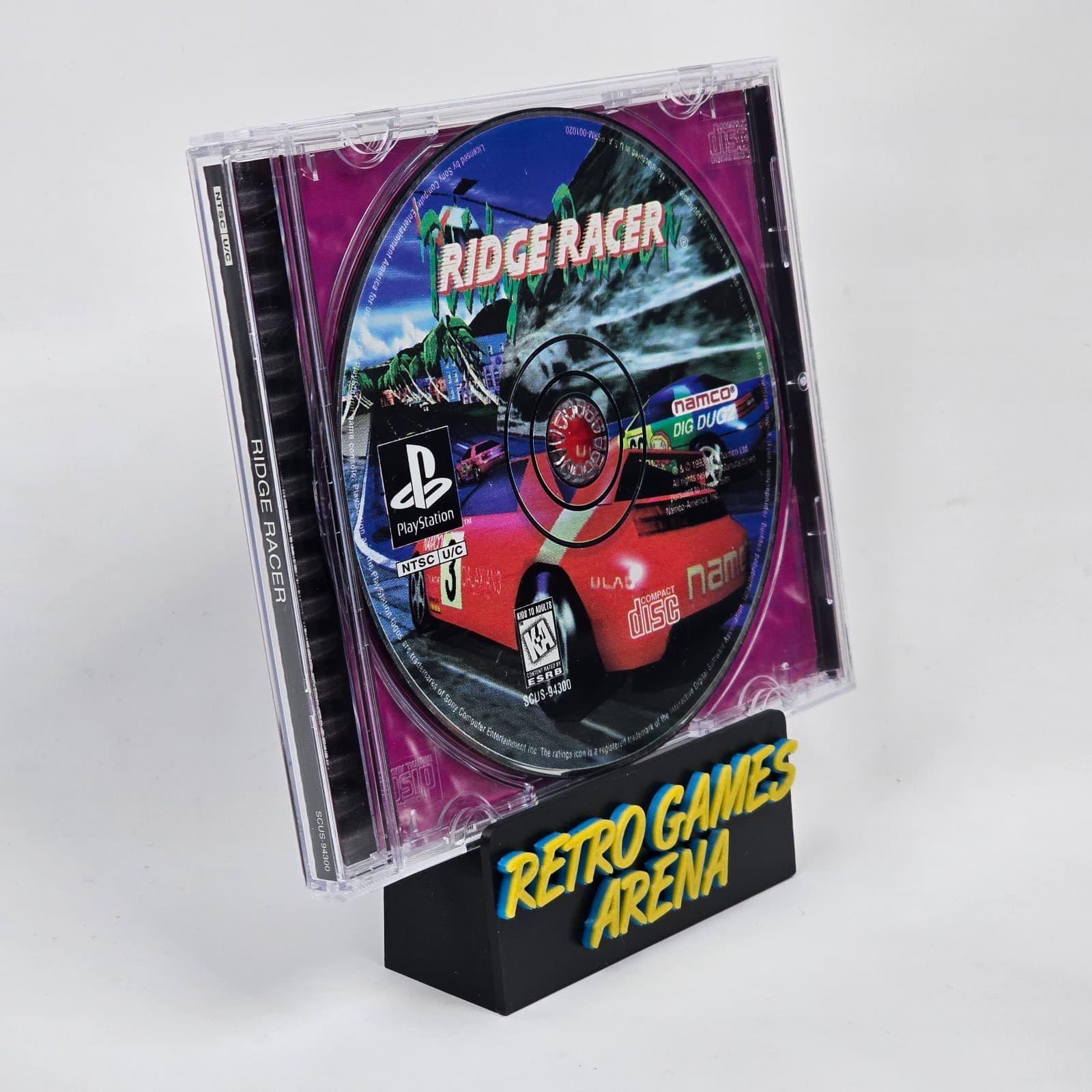 Ridge Racer RARE JEWEL CASE VARIANT (PlayStation 1 PS1) Black Label Case & Disc