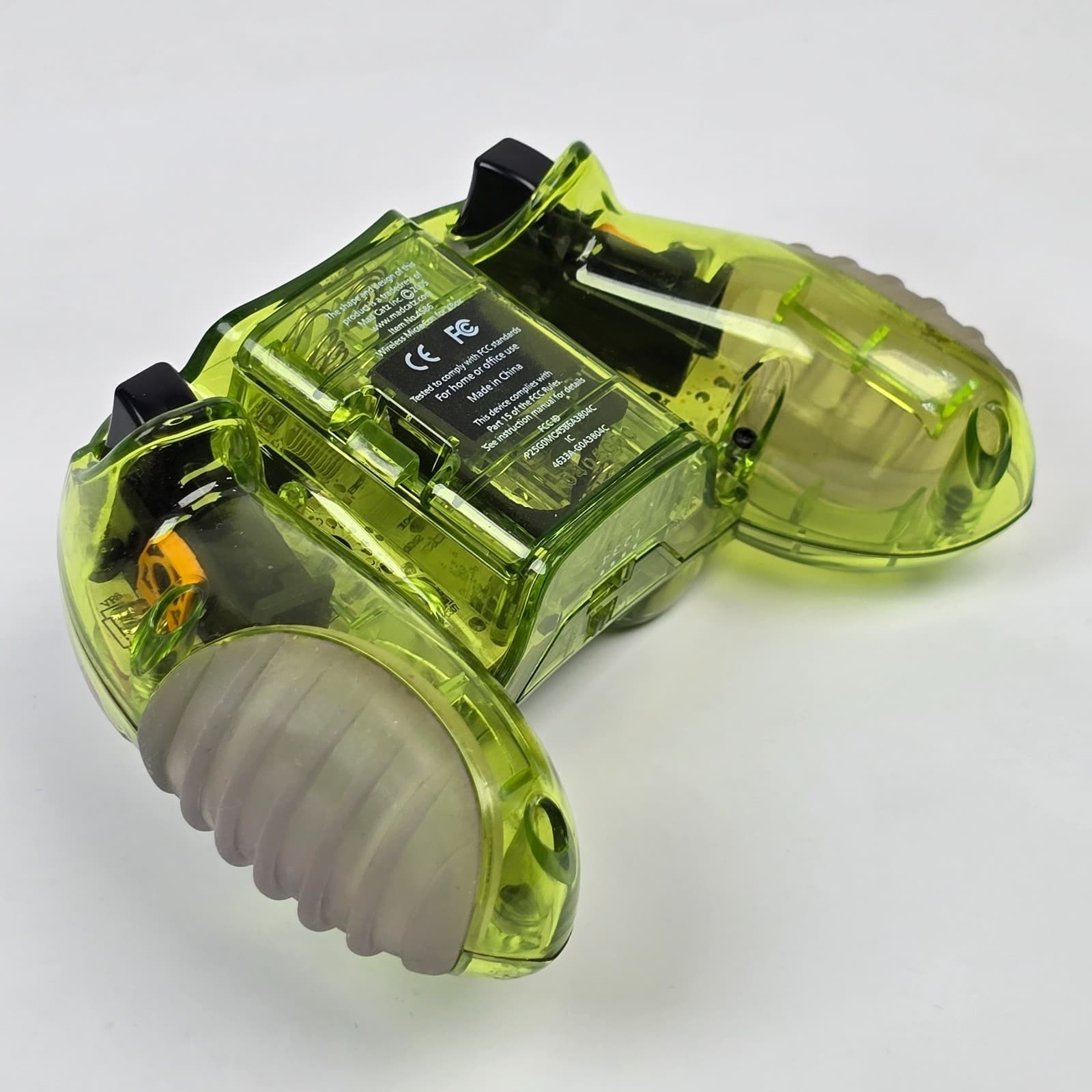 Original Xbox Mad Catz MadCatz Clear Green Wireless Controller & Receiver TESTED - Thumbnail 4