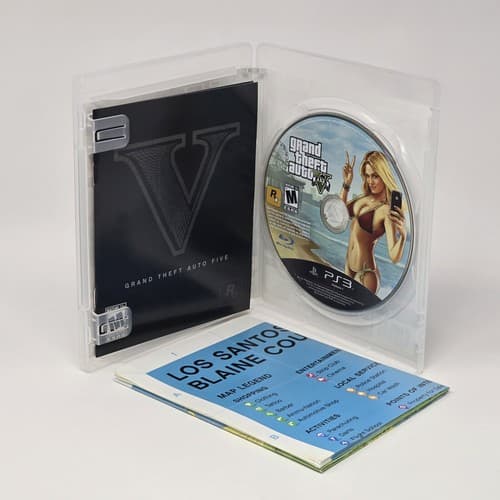 Grand Theft Auto V GTA 5 (PlayStation 3 PS3) Black Label CIB with MAP & TESTED - Thumbnail 2