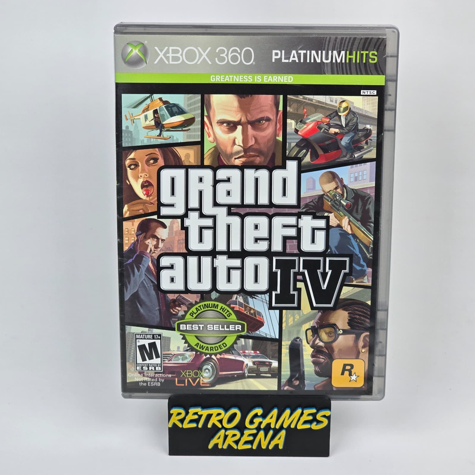 Grand Theft Auto IV 4 (Xbox 360) Platinum Hits CIB COMPLETE